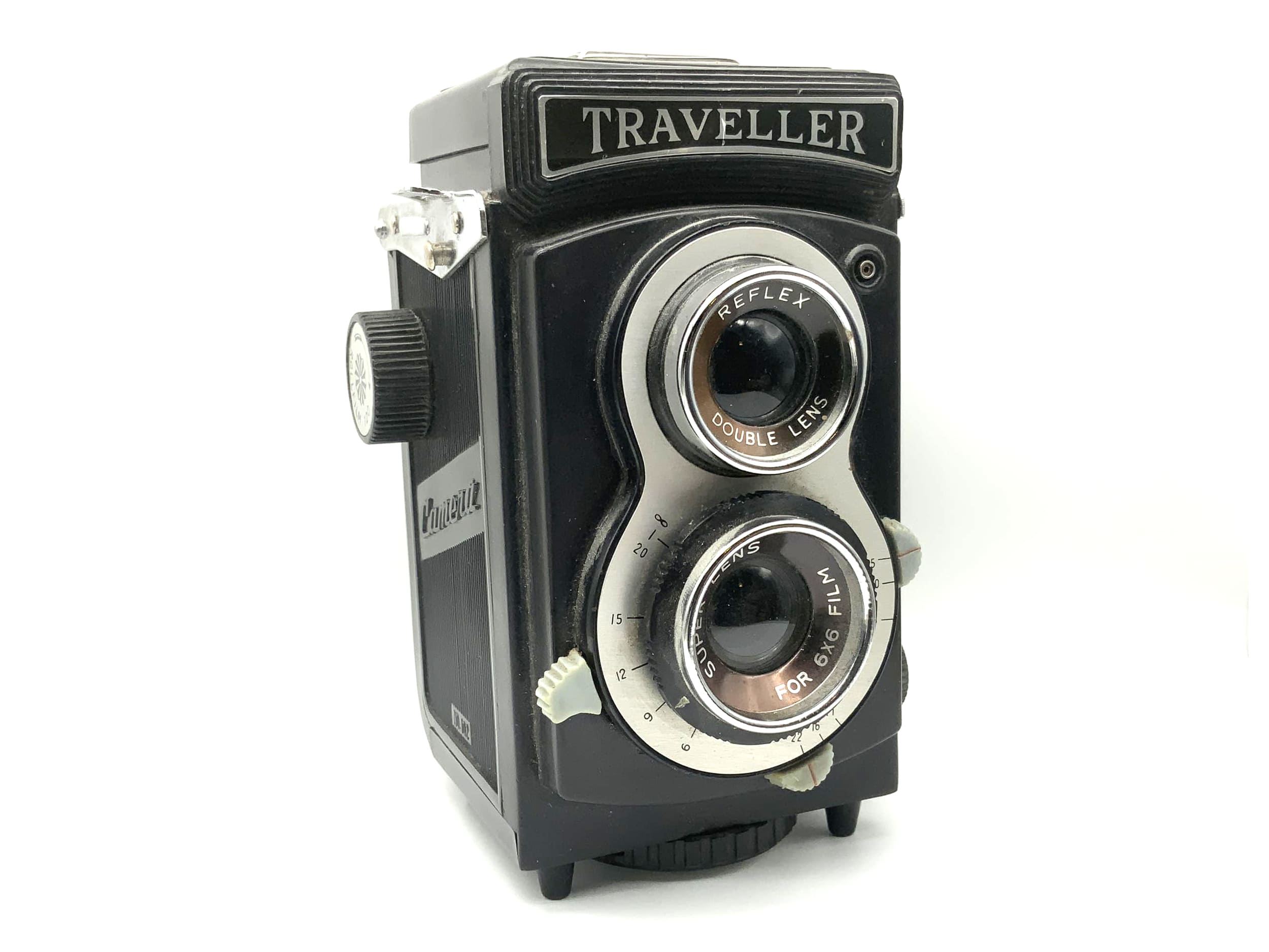 Traveller Reflex Double Lens TLR mit Super Lens for 6x6 film zweiäugige Kamera