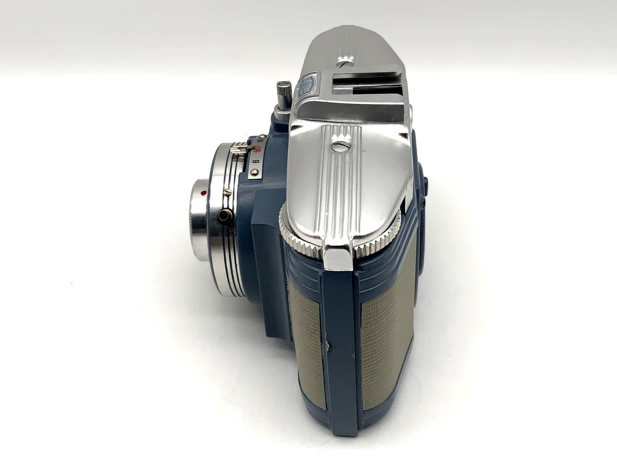 Bilora Bella Sucherkamera mit Synchro-Flash Achromat 1:8 oliv/blau