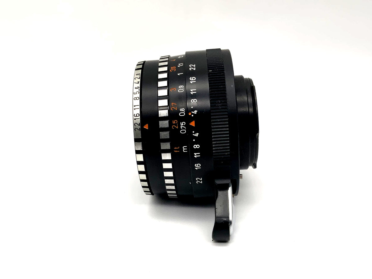Meyer Optik Görlitz 50mm 1:2.8 Objektiv Domiplan Zebra automatic Lens (Exa)