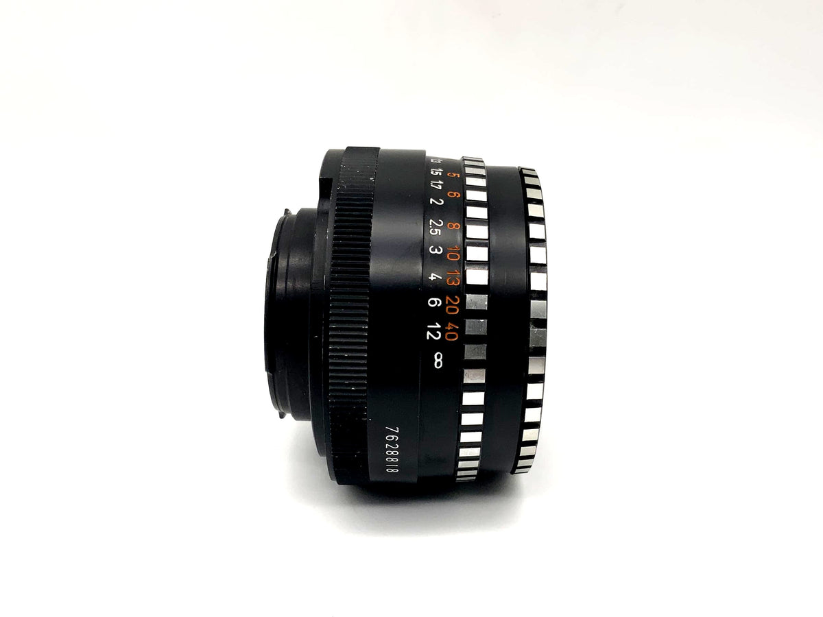 Meyer Optik Görlitz 50mm 1:2.8 Objektiv Domiplan Zebra automatic Lens (Exa)
