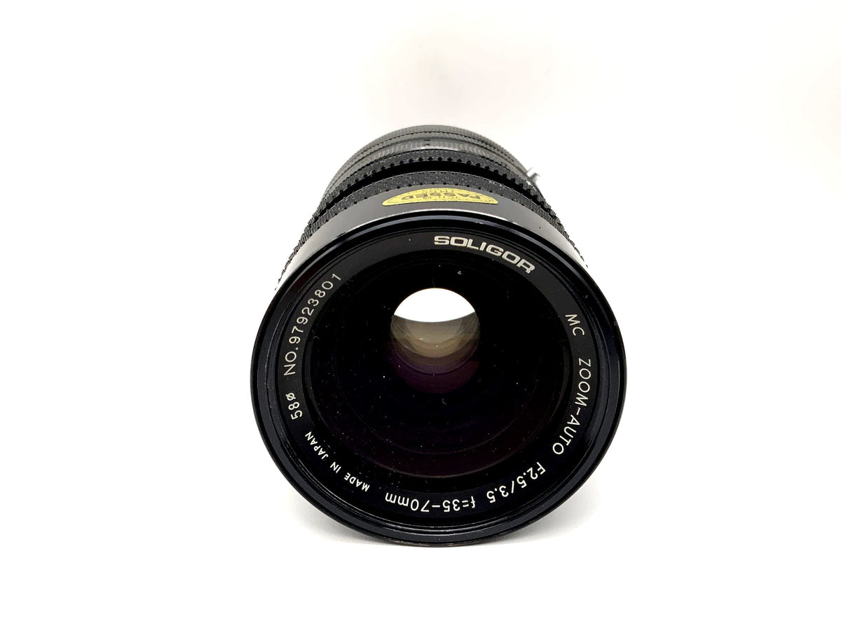 Objectif Soligor 35-70mm 1:2.5/3.5 MC Zoom-Auto pour appareil photo (Canon FD)