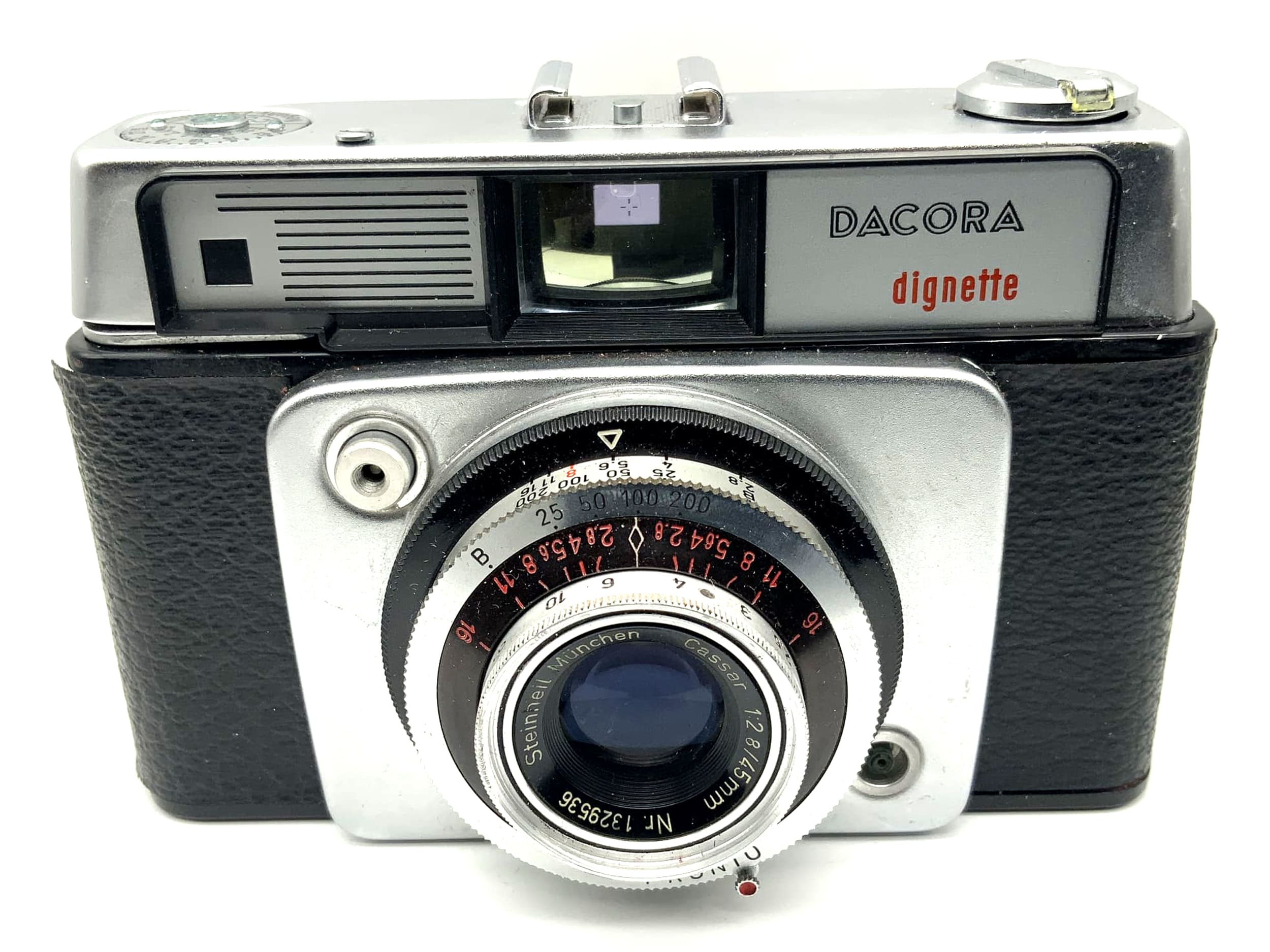 Dacora dignette Sucherkamera mit Steinheil München Cassar 1:2.8/45mm Pronto