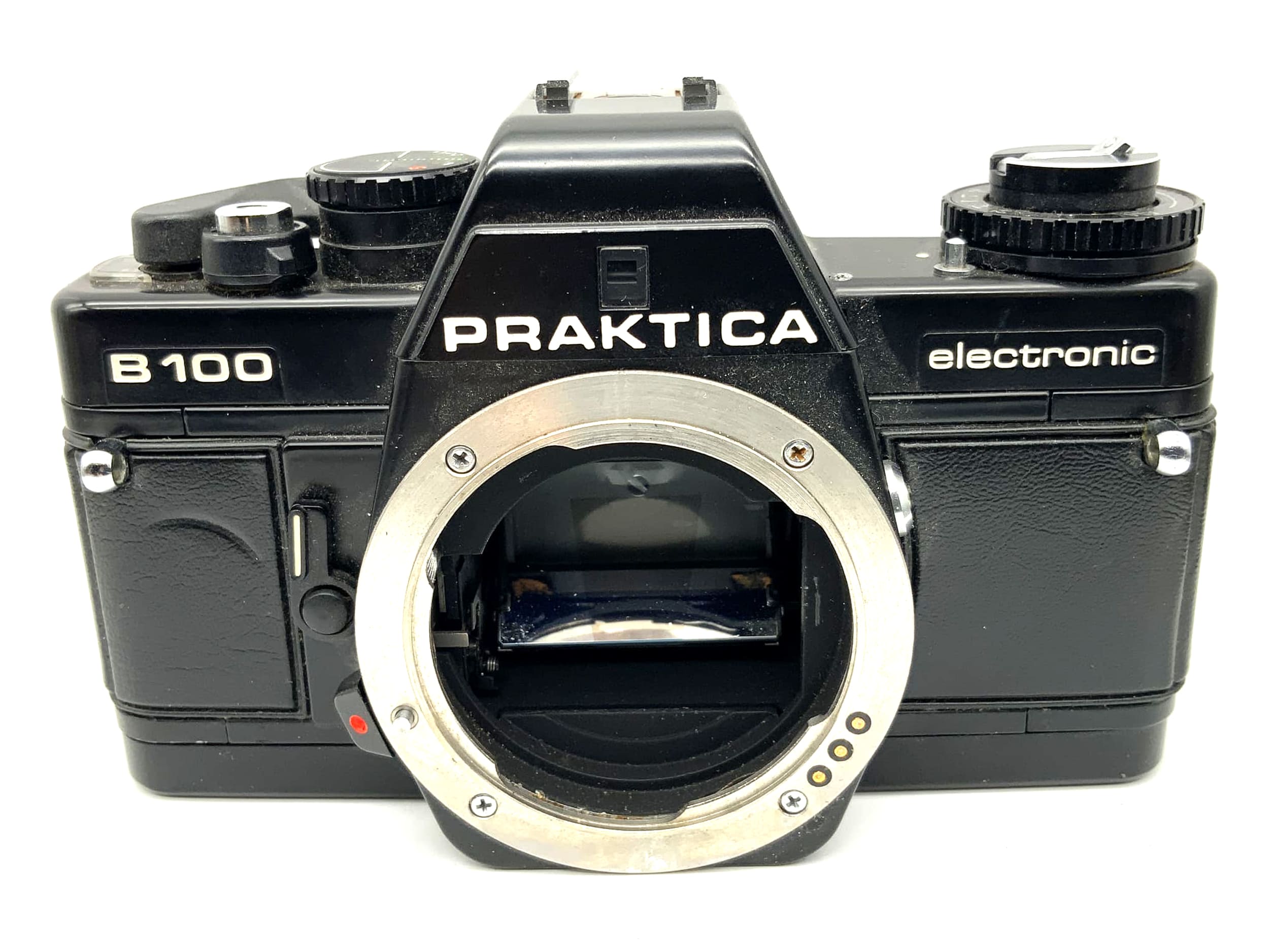 Praktica B100 electronic 35mm SLR analog Pentacon Body !Beli defekt!(Praktica B)