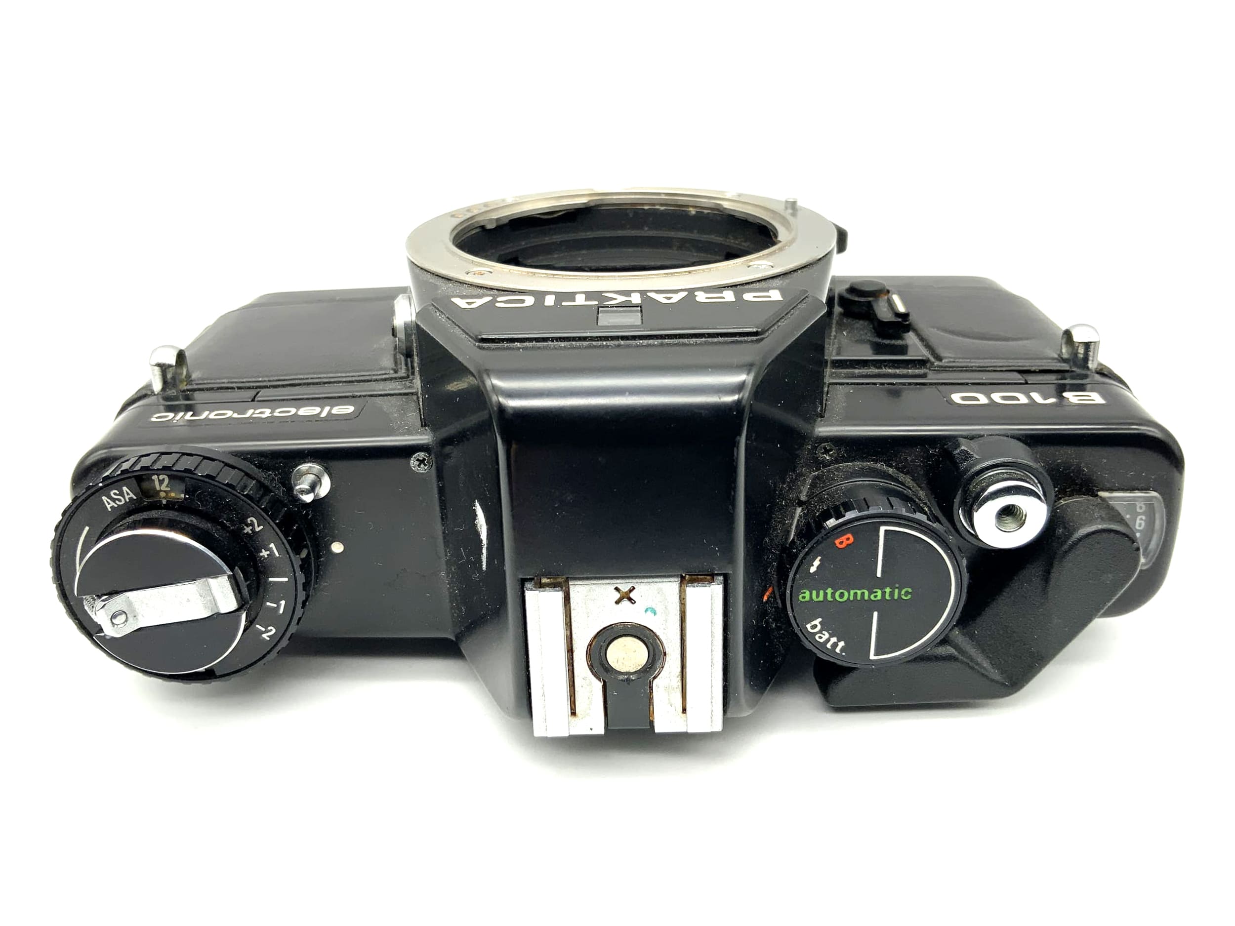 Praktica B100 electronic 35mm SLR analog Pentacon Body !Beli defekt!(Praktica B)