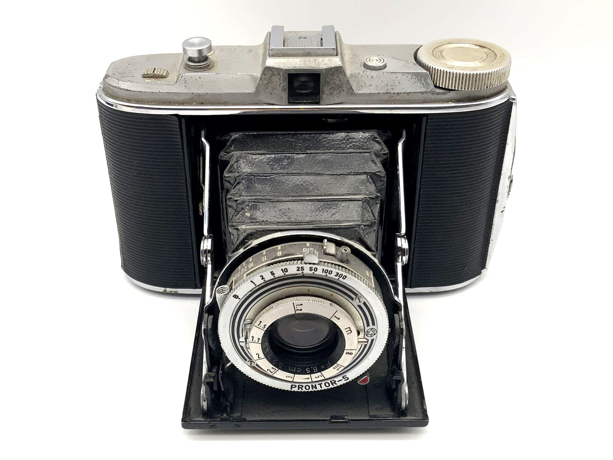Agfa Isolette Klappkamera mit Apotar 1:4.5 F=8.5cm Prontor-S