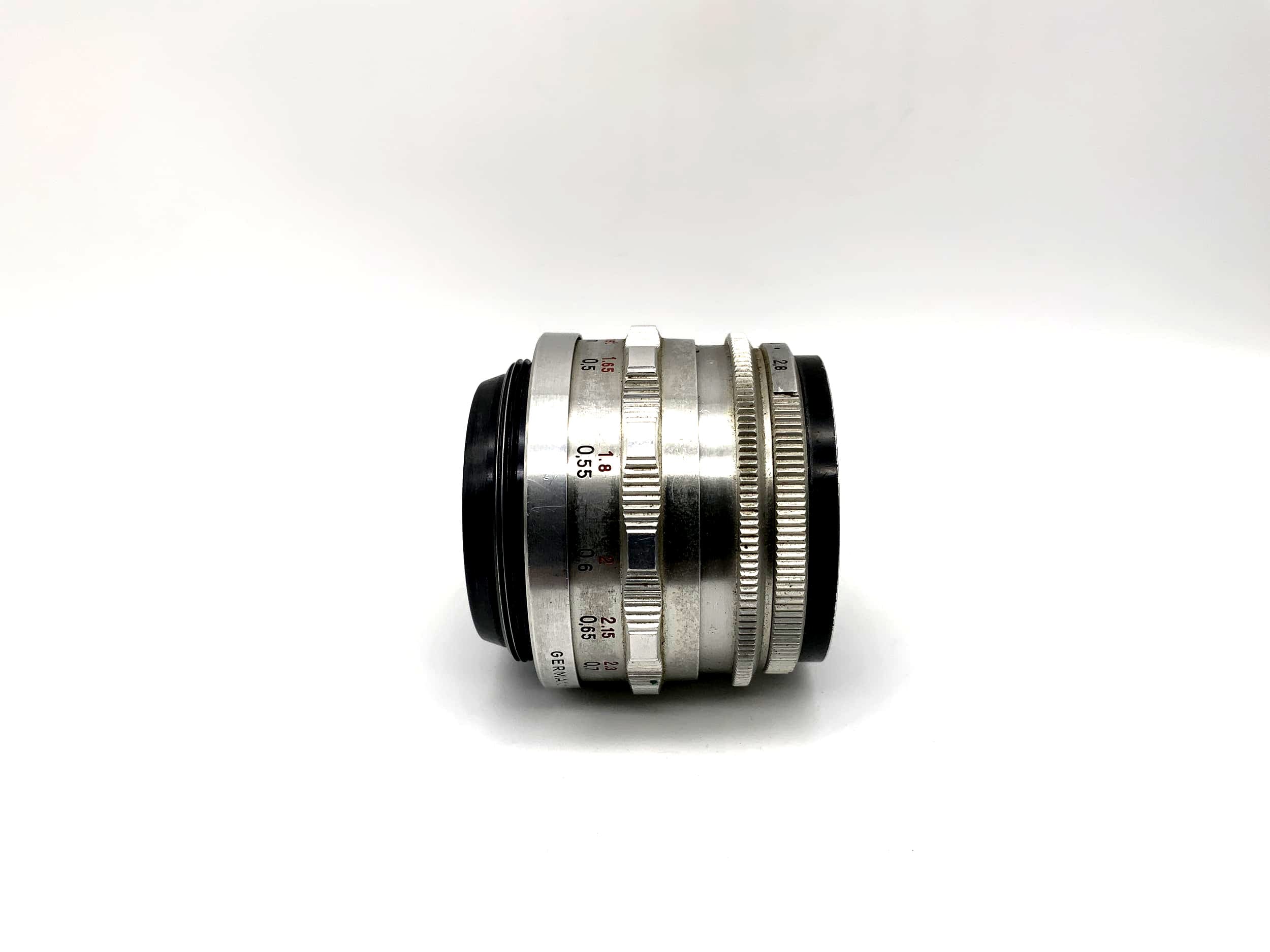 Carl Zeiss 50mm 1:2.8 Objektiv Tessar Q1 compact 12 Blades red T Lens (M42)