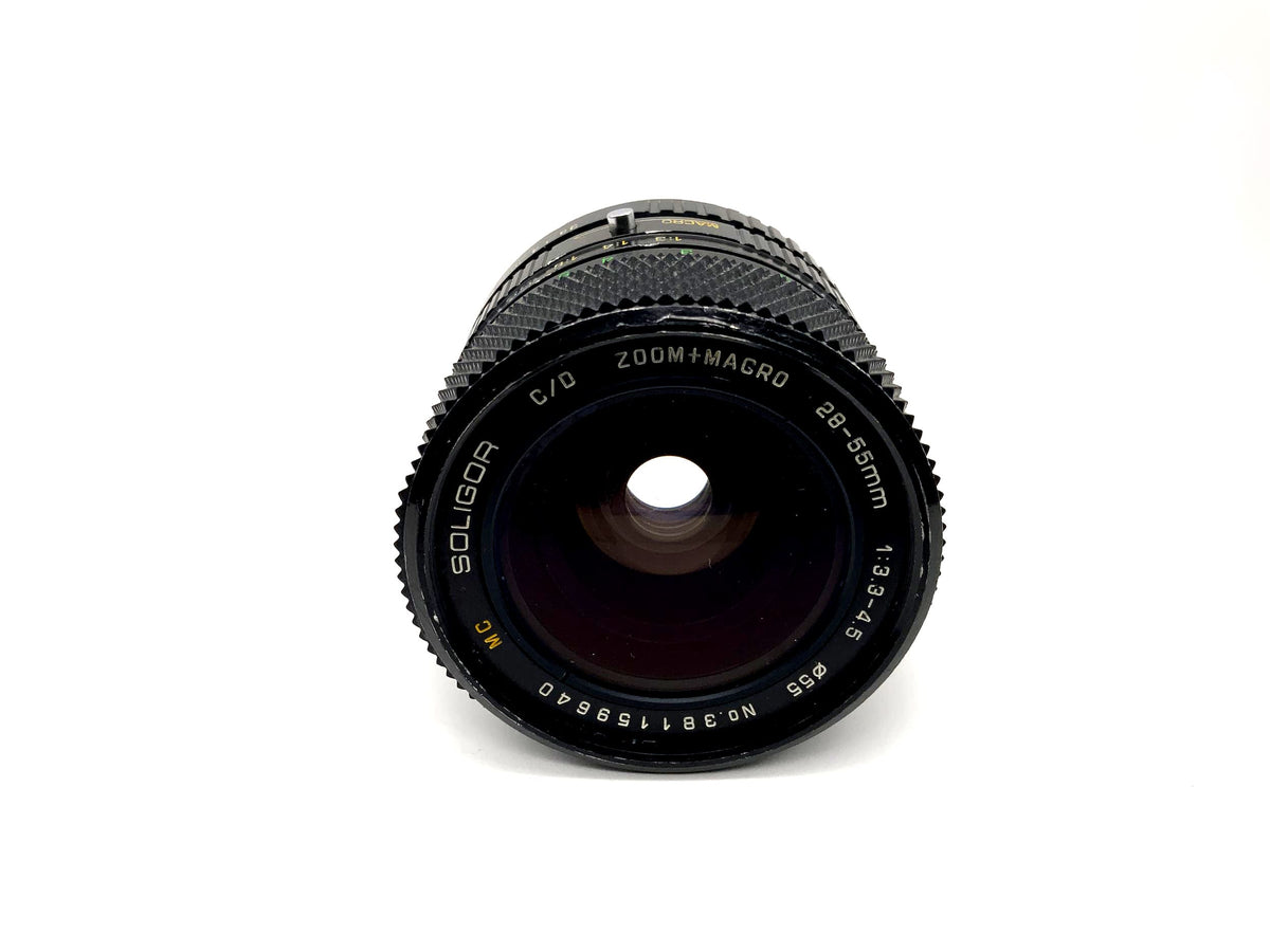 Soligor 28-55mm 1:3.3-4.5 Lens C/D Zoom+Macro MC Camera Lens (Rollei QBM)