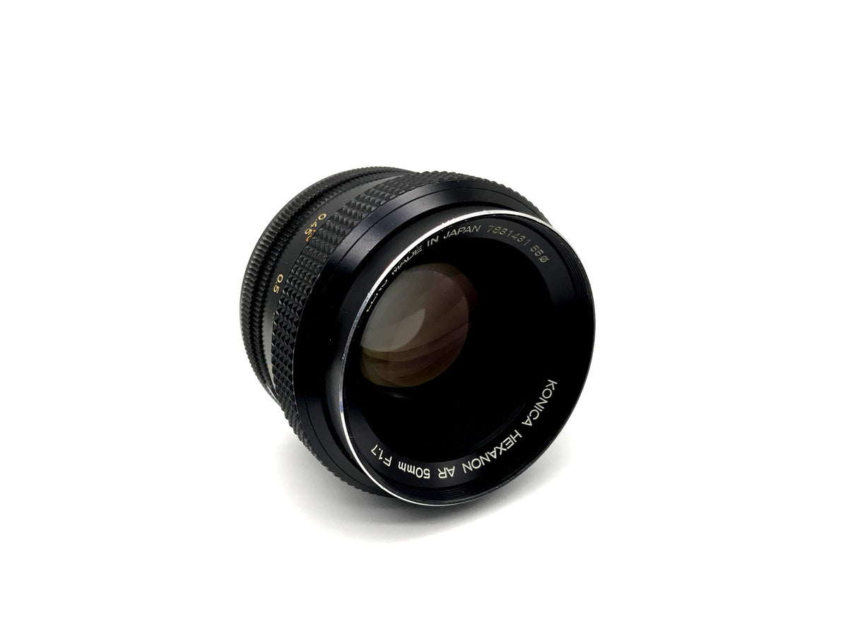 Objectif Konica 50 mm 1:1.7 pour appareil photo Hexanon AR (Konica AR)