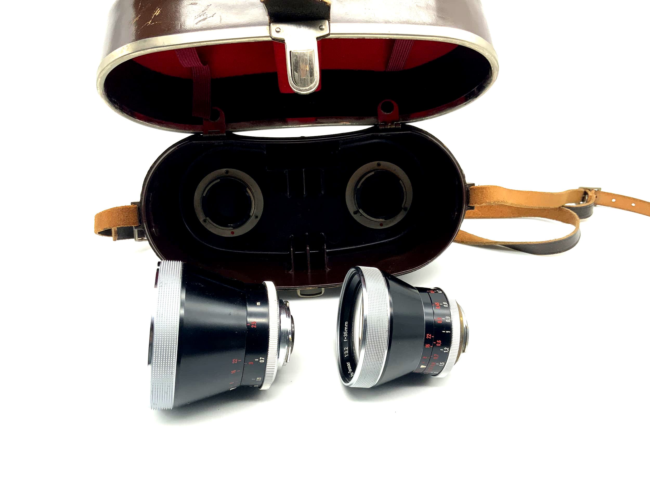 Carl Zeiss 35mm & 115mm 1:3.2 & 4 Objektiv Pro Tessar für Contaflex Lens (DKL)