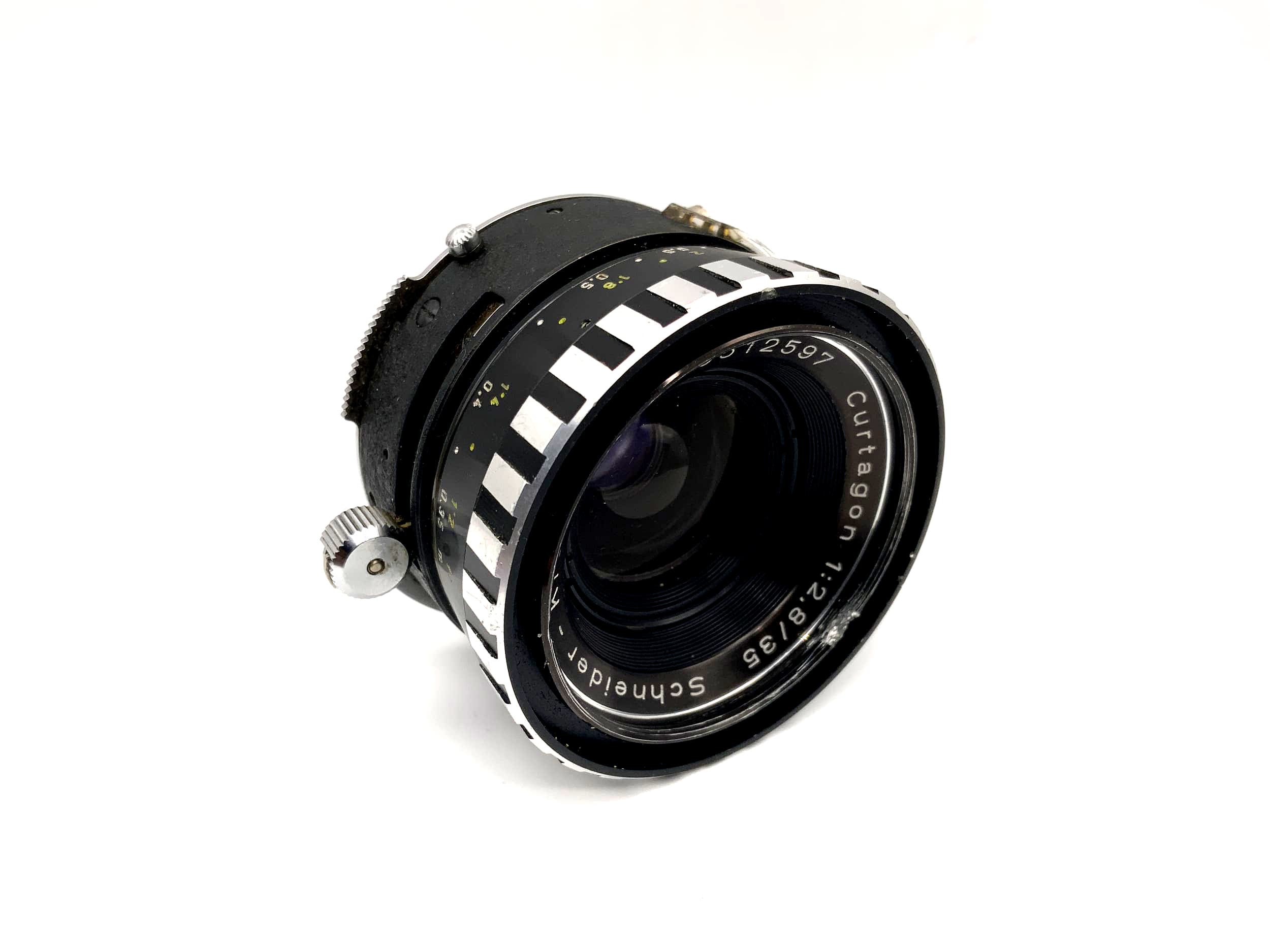 Schneider Kreuznach 35mm 1:2.8 Objektiv Curtagon Zebra Kamera Camera Lens (M42)