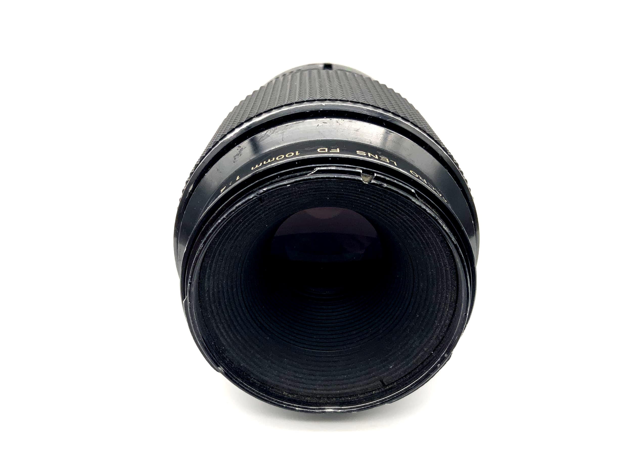 Canon 100mm 1:4 Objektiv Macro Lens FD Kamera Camera Lens (Canon FD) Text lesen