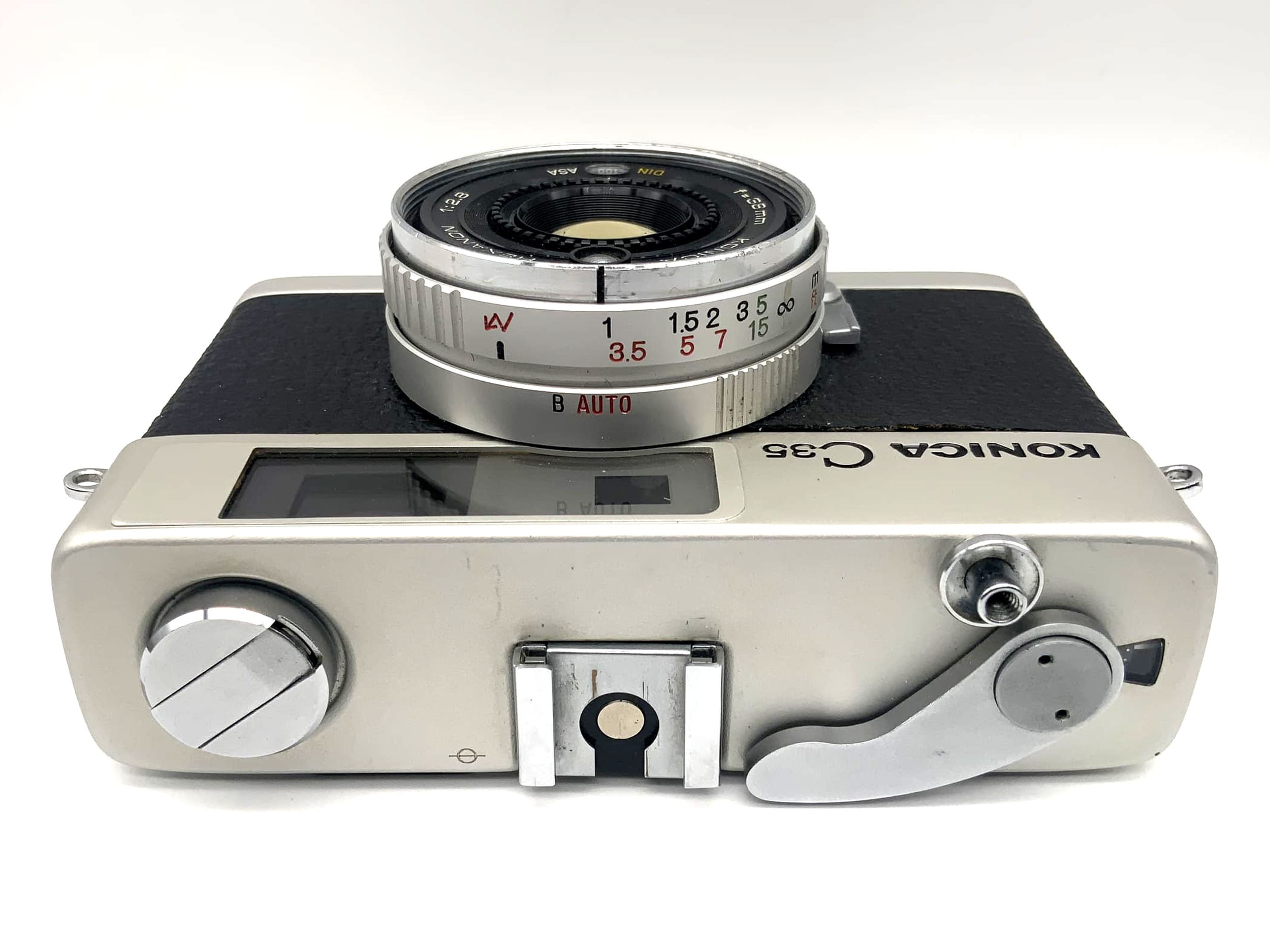 Konica C35 Sucherkamera mit Hexanon 1:2.8 f=38mm Kompaktkamera Analogkamera