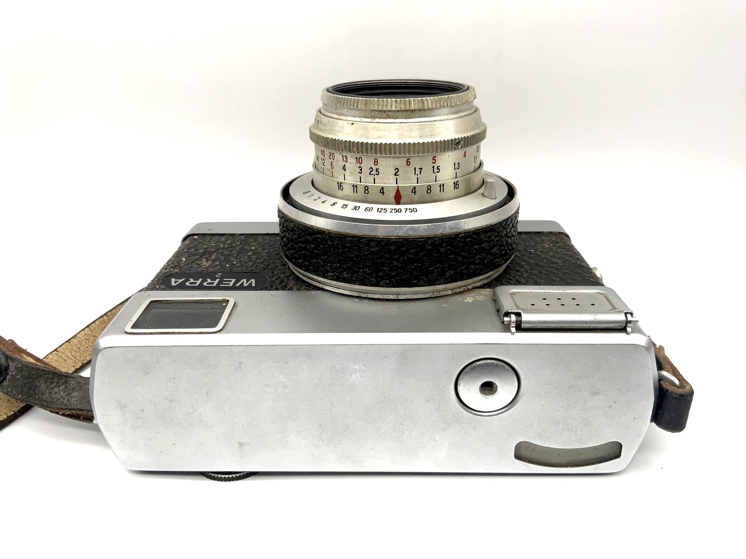 Pentacon Werra 2 Sucherkamera mit Carl Zeiss Tessar 2,8/50 Prestor RVS schwarz