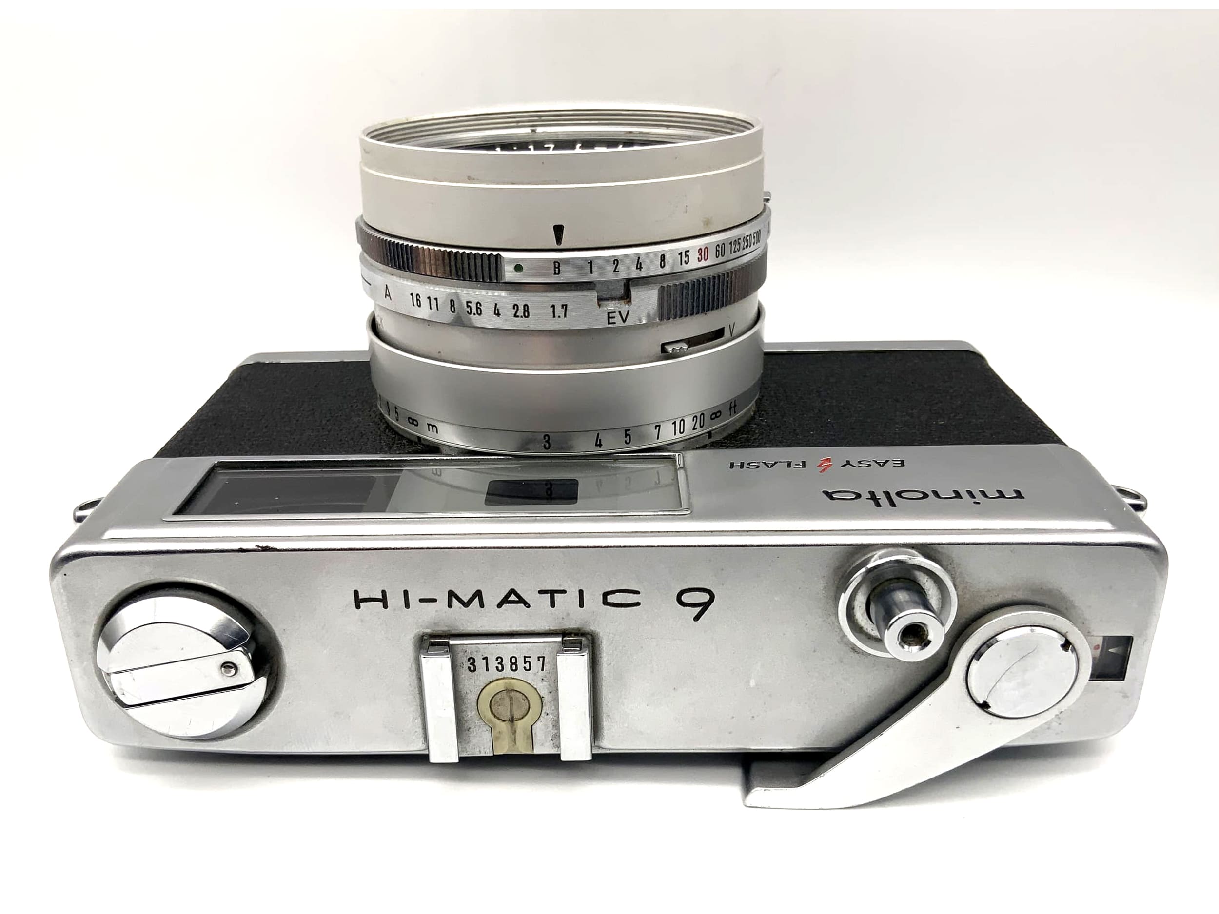 Minolta Hi-Matic 9 Sucherkamera mit Rokkor-PF 1:1.7 f=45mm Easy Flash