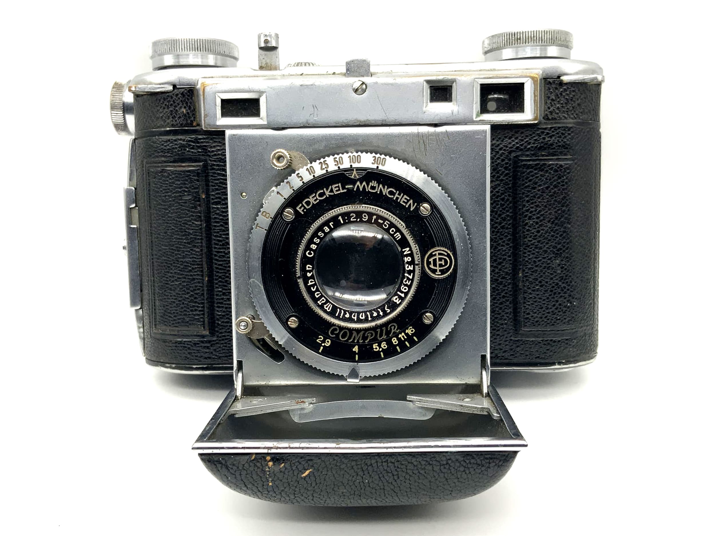 Certo Super Dollina Sucherkamera mit Cassar 1:2.9 f=5cm Compur Klappkamera