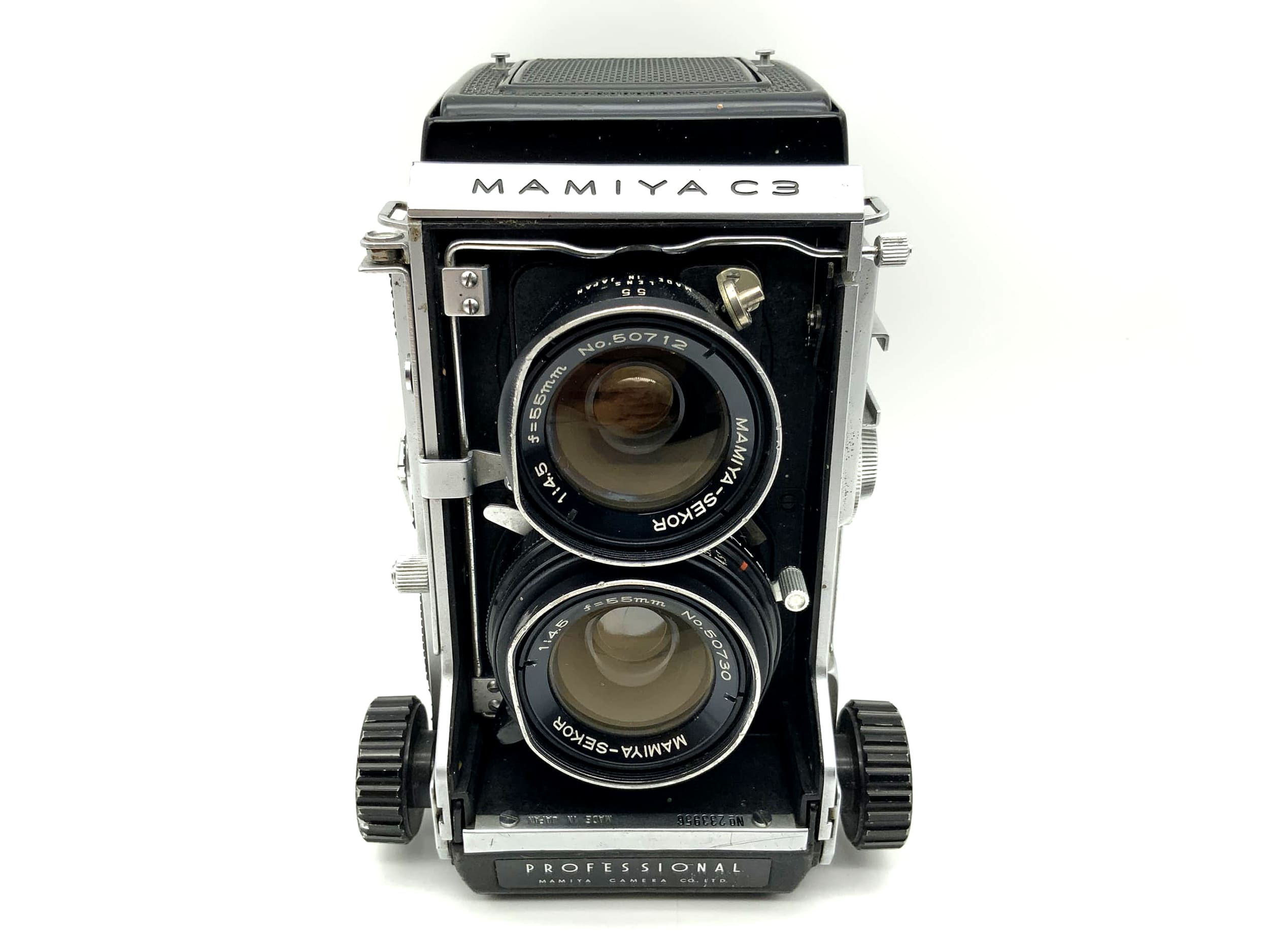 Mamiya C3 professional TLR mit Mamiya Sekor 4.5/55mm 6x6 Gehäuse Fallschaden