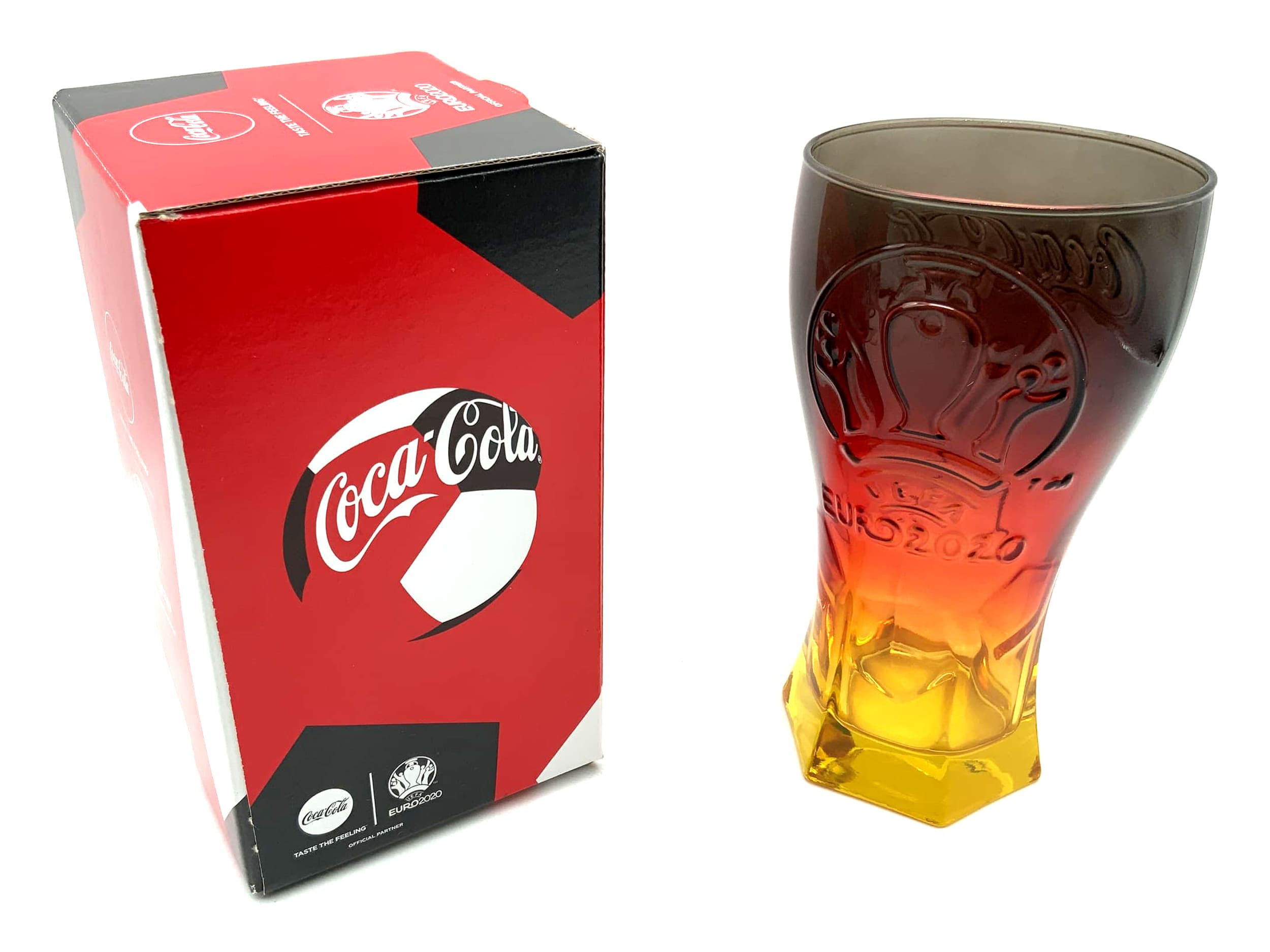 MC Donalds Coca-Cola Glas EM 2020 schwarz,rot,gold Europameisterschaft