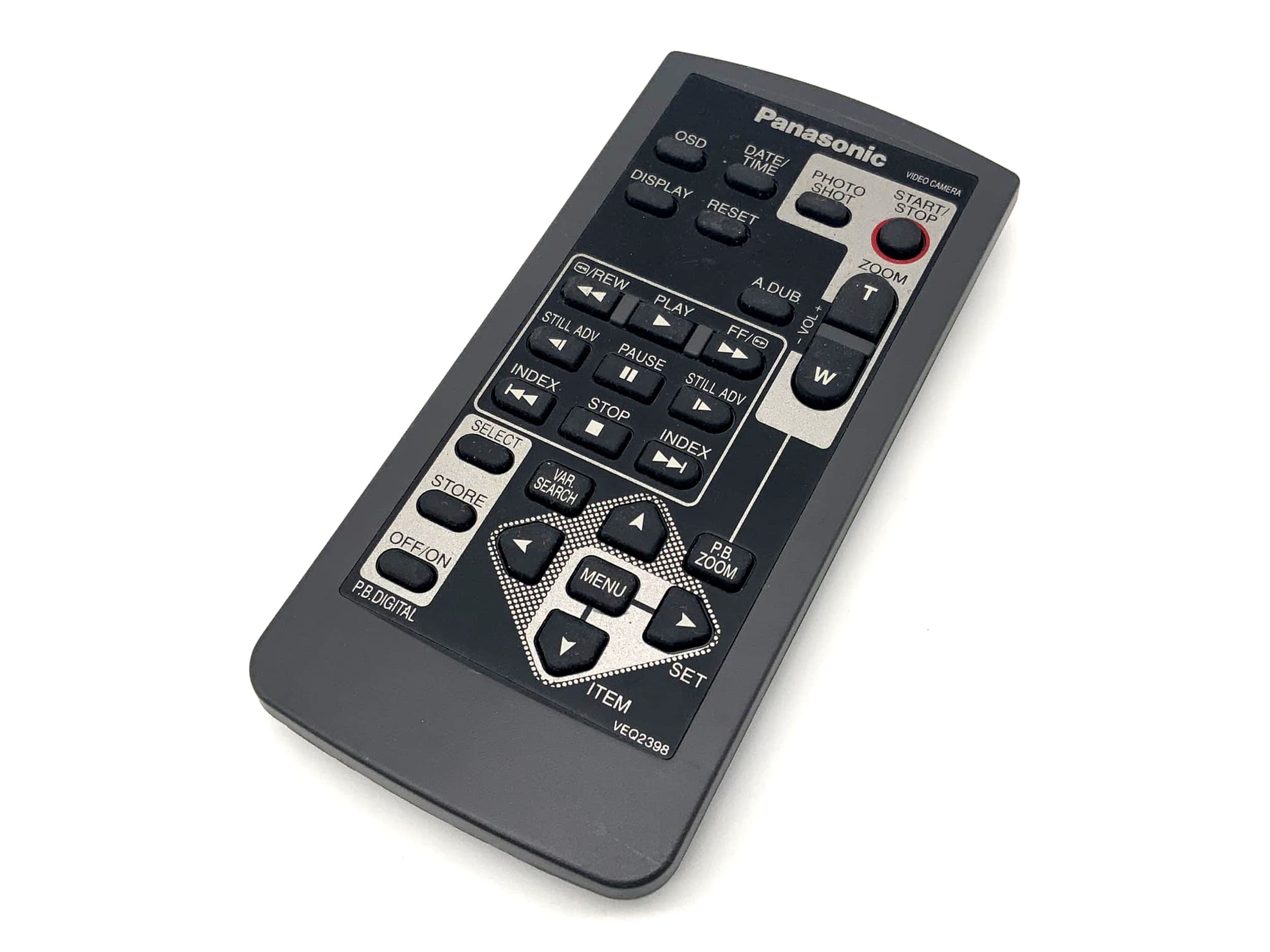 Panasonic VEQ2398 grey remote control for camcorders