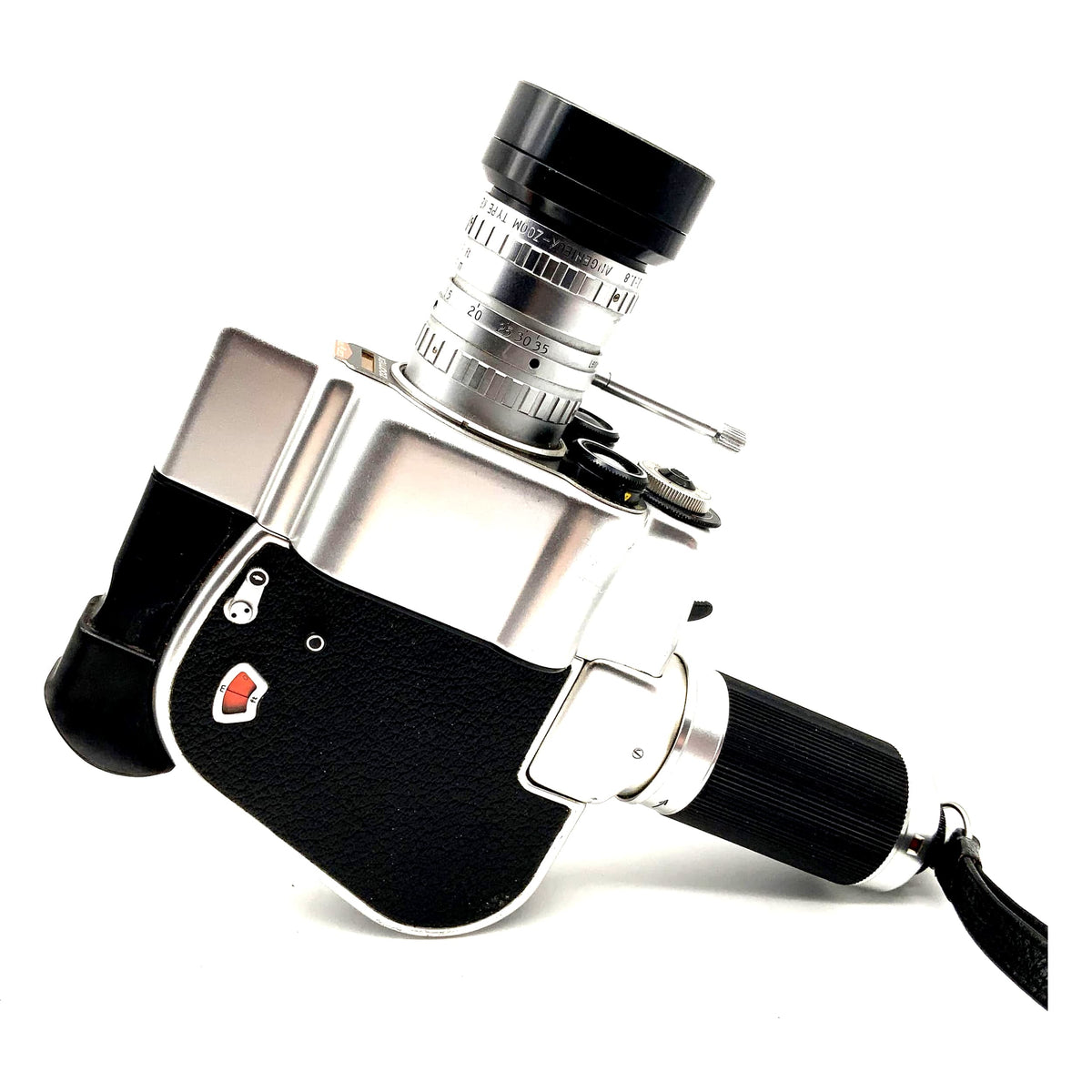 Caméra argentique Carena Zoomex avec double objectif 8 mm Angenieux Type K2 1.8//7.5-35mm