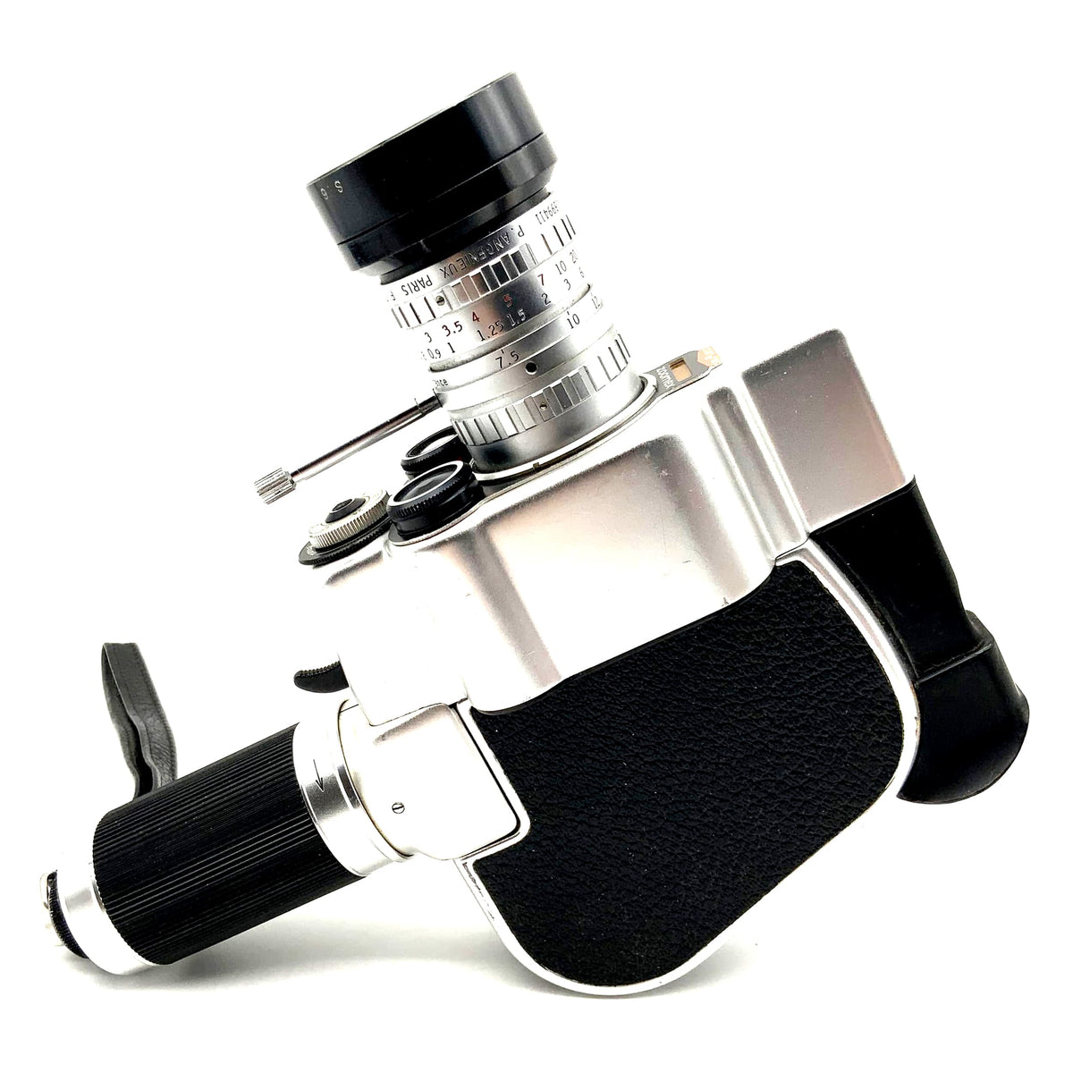 Caméra argentique Carena Zoomex avec double objectif 8 mm Angenieux Type K2 1.8//7.5-35mm