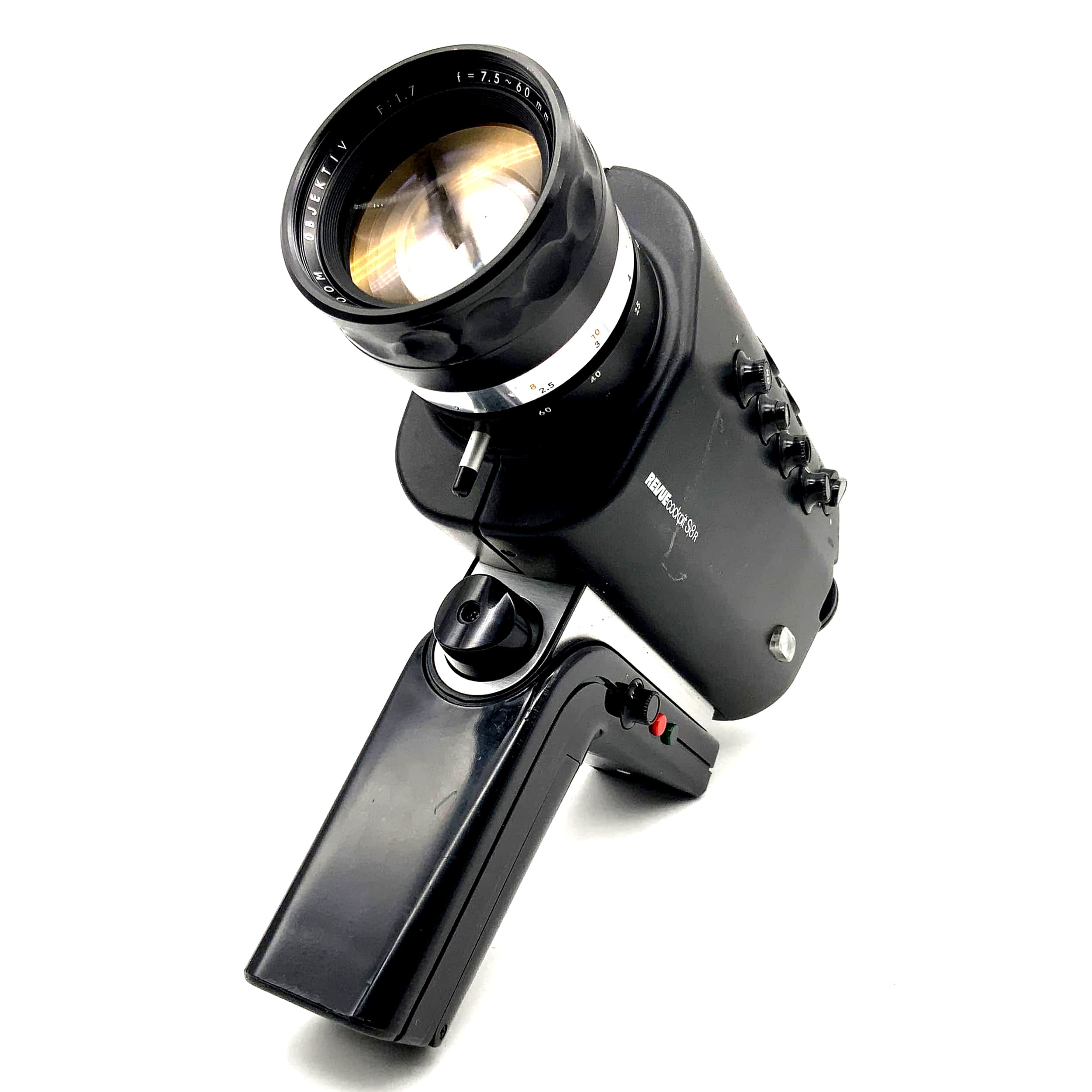 Revue cockpit S/8R Filmkamera mit Reflex Zoom F:1.7 f=7.5-60mm Super 8 Kamera