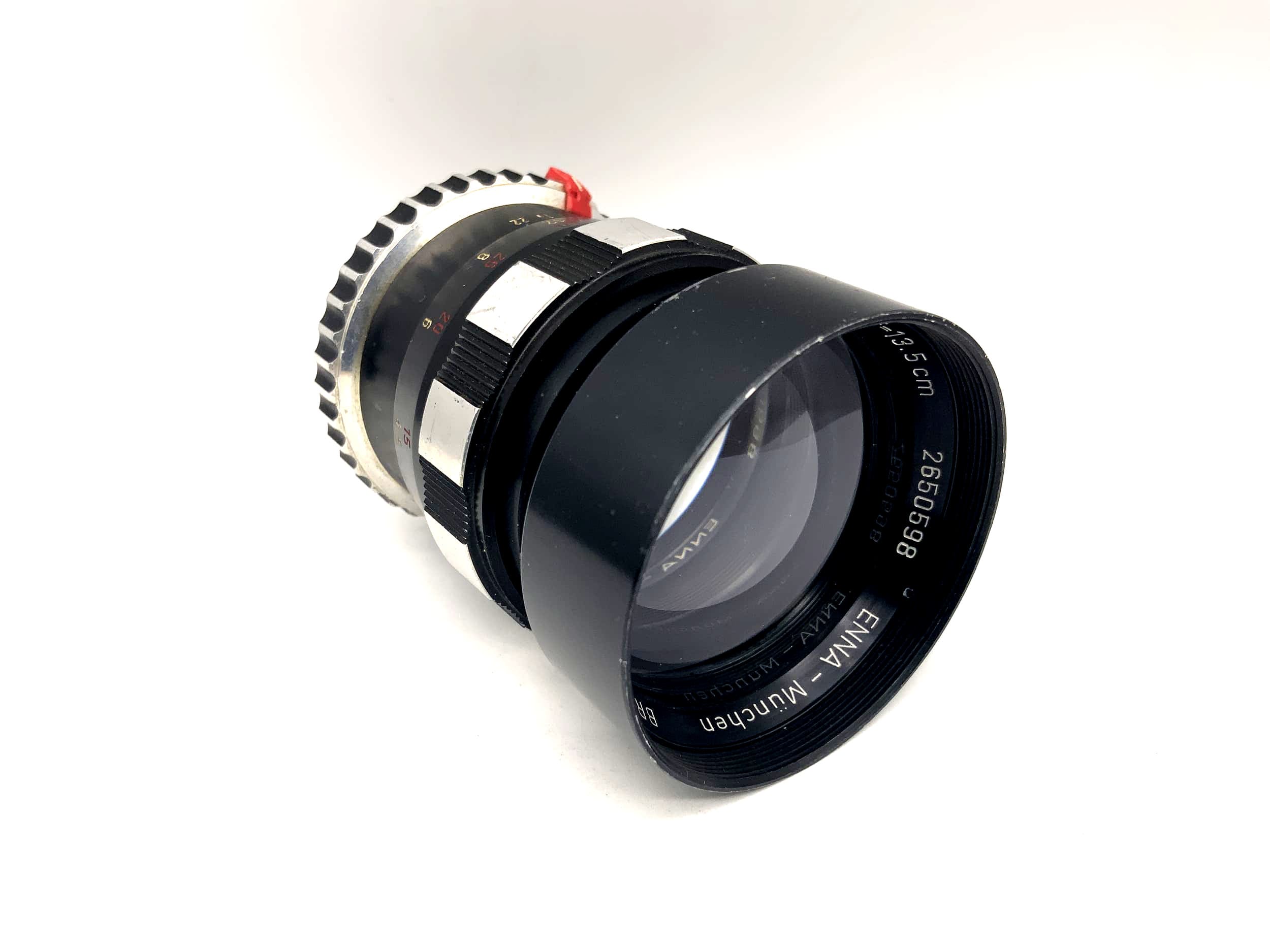 Enna München 13.5cm 1:3.5 Objektiv Braun-Tele-Ennalyt SLK Zebra (für Regula III)