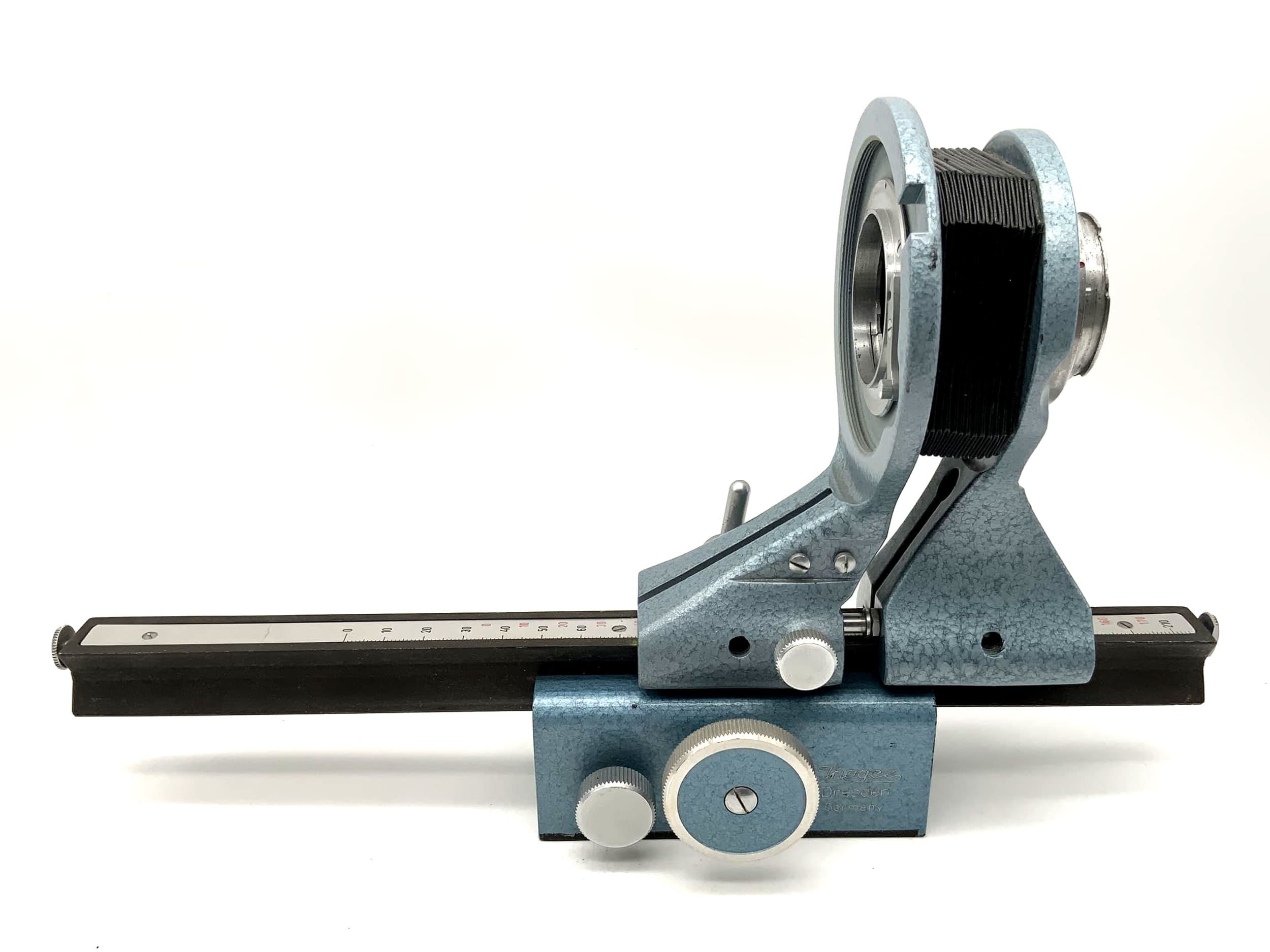 Ihagee Balgengerät hellblau Bellows Makrobalgen (für Exa Varex)