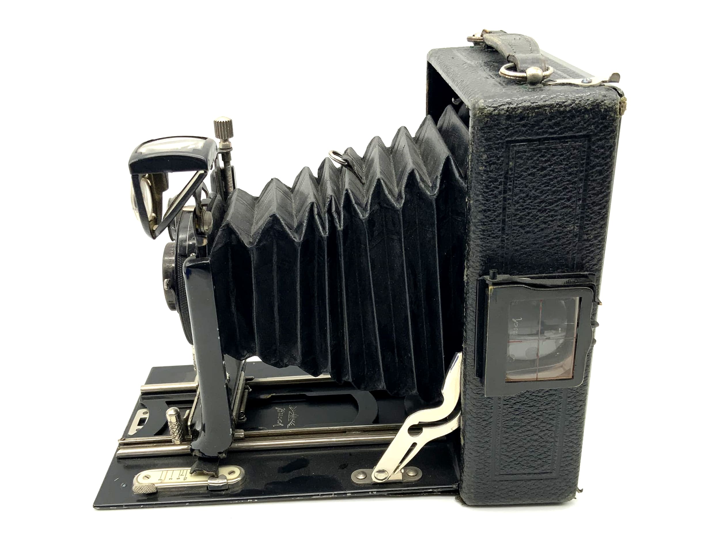 Emil Busch Plattenkamera mit Leukar Doppel Anastigmat F6.8 F=15cm Compur