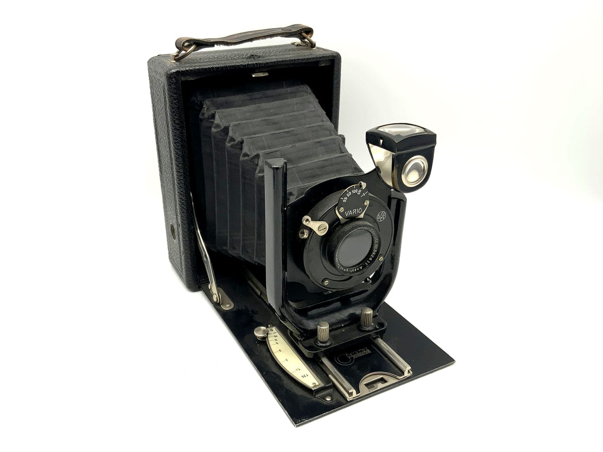 Glunz Modell 3 Plattenkamera mit Meyer Goerlitz Trioplan 1:6.3 F=13.5cm Vario