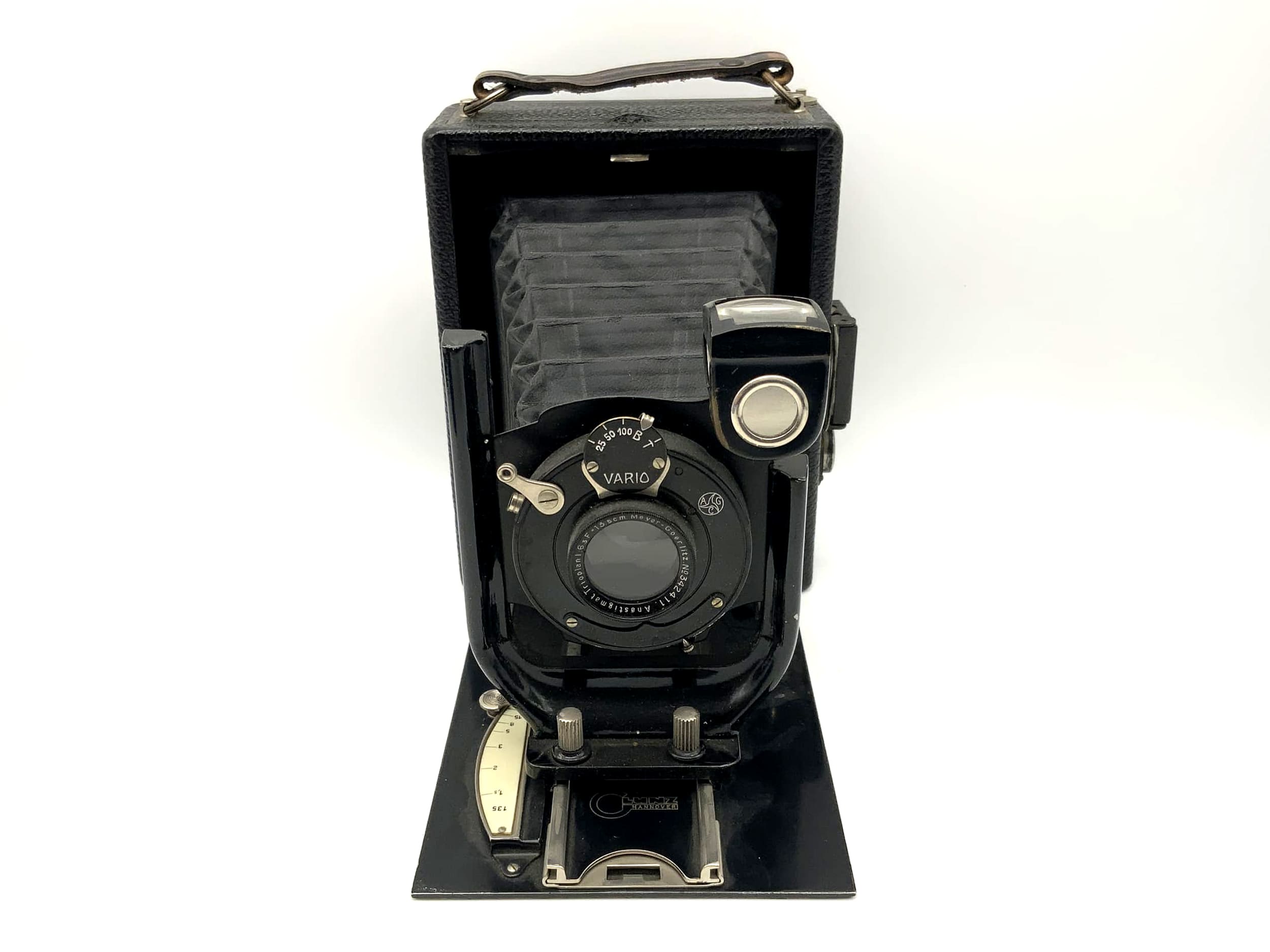 Glunz Modell 3 Plattenkamera mit Meyer Goerlitz Trioplan 1:6.3 F=13.5cm Vario