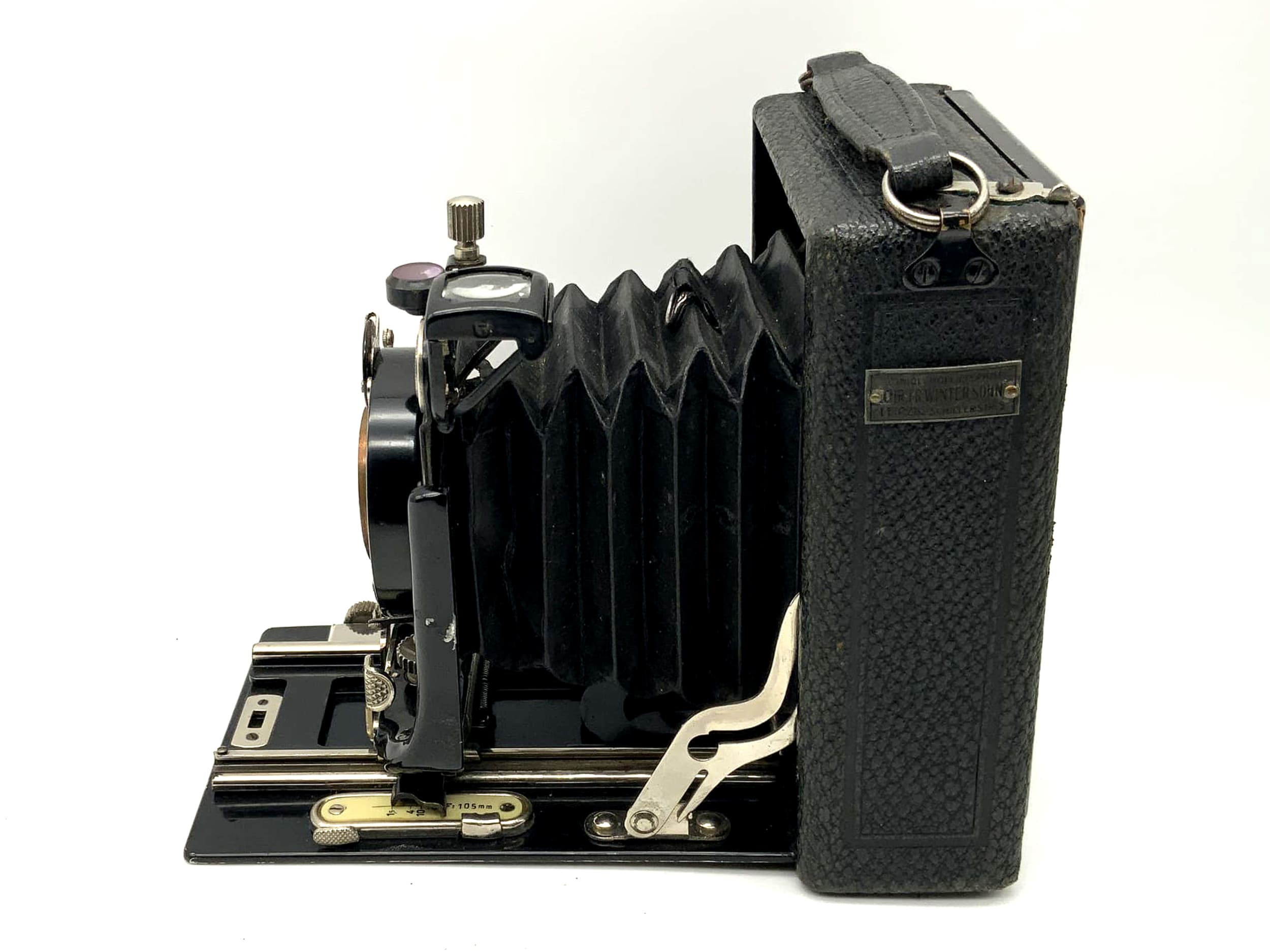 CHR. FR. Winter Sohn Plattenkamera mit Steinheil Unofocal 1:6.8 F=10,5cm Vario