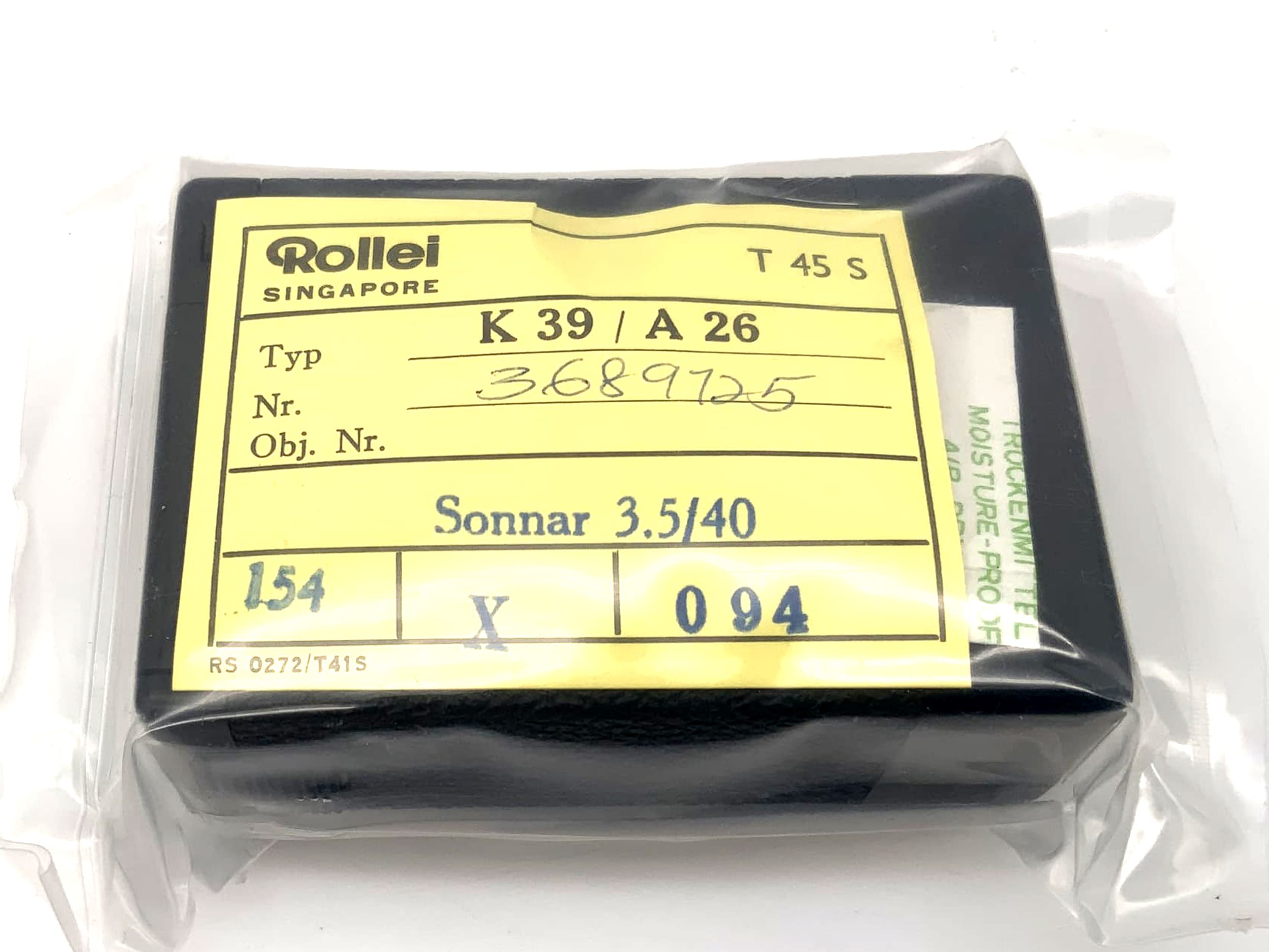 Rollei A 26 Sucherkamera mit Sonnar 3,5/40 Kompaktkamera Analogkamera Neu!