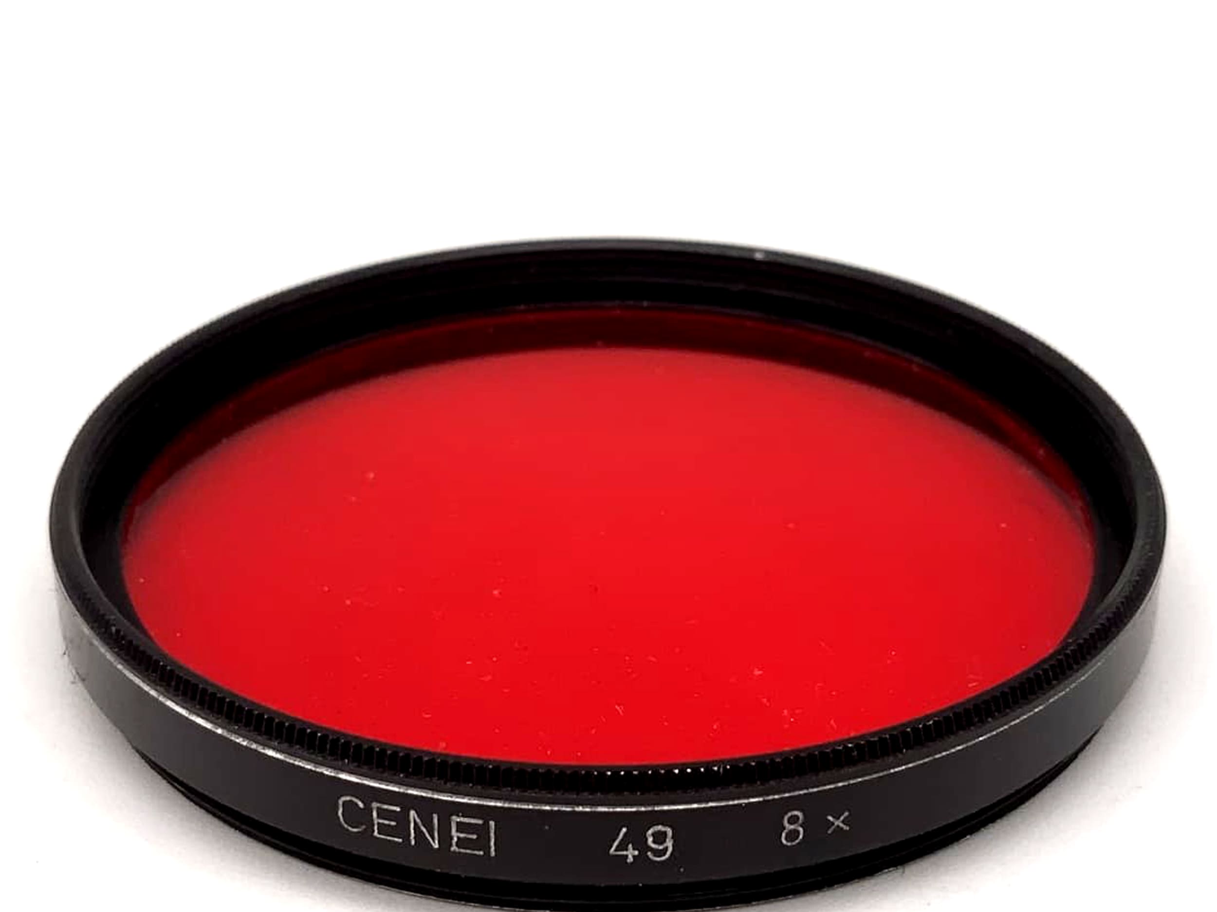 Cenei Farbfilter Rotfilter rot red 8x Filter 49mm Kreisförmig Filtergewinde M49