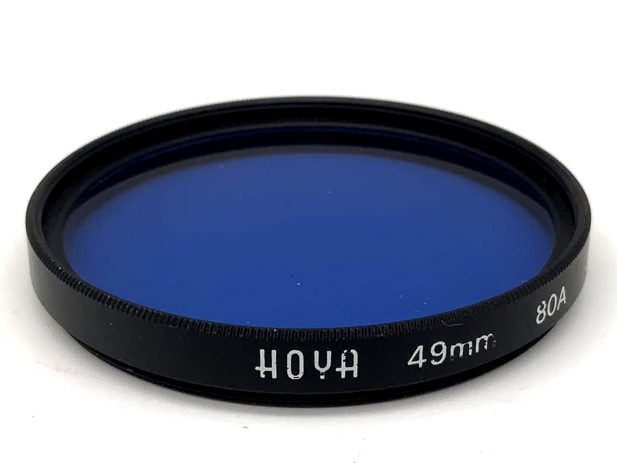 Hoya Farbfilter 80A blau/blue Filter 49mm Kreisförmig Filtergewinde M49