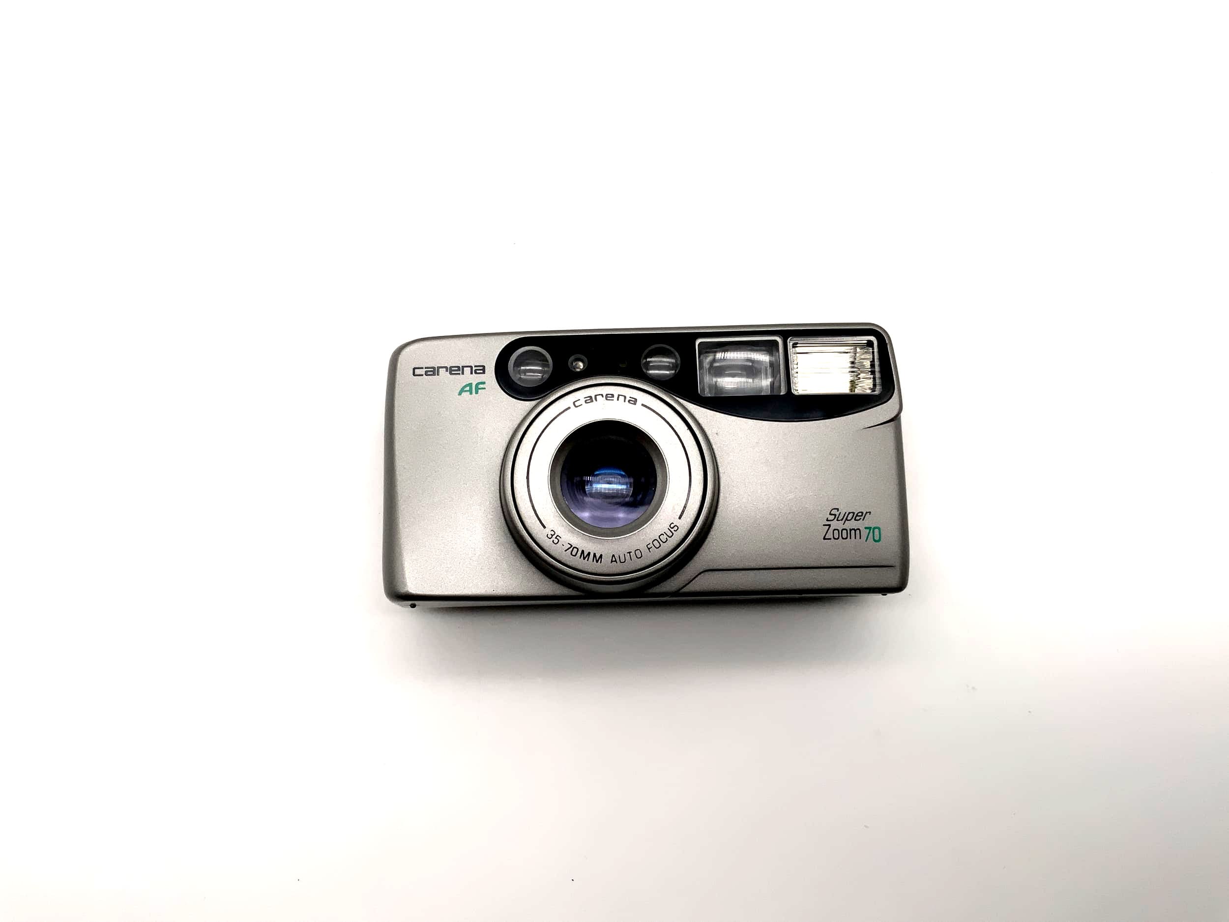 Carena AF Super Zoom 70 Analog Kamera Zoom 35-70 mm Lens Autofokus silber