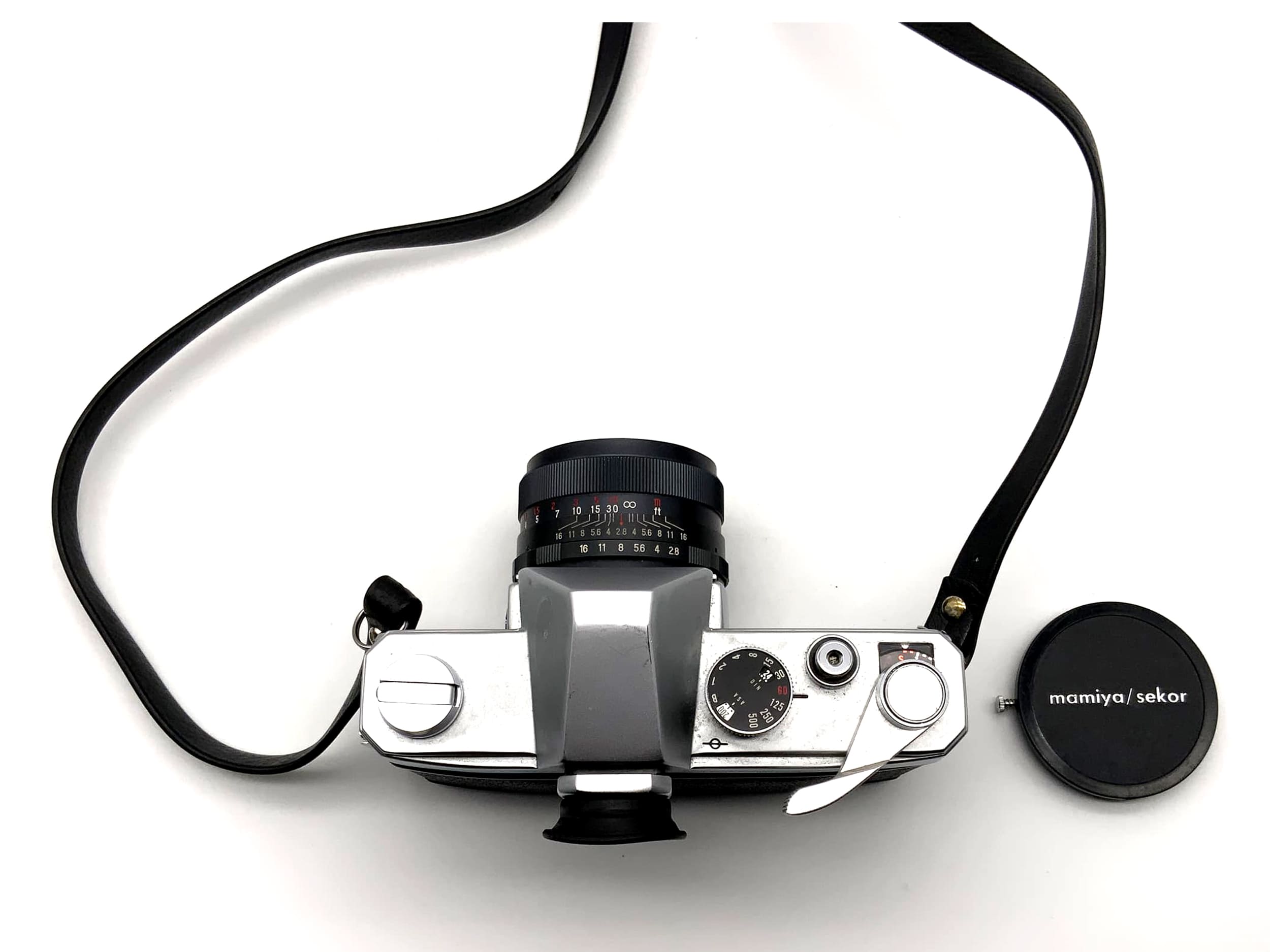 Mamiya Sekor analoge Spiegelreflexkamera mit Mamiya Sekor 1:2.8 50mm Objektiv