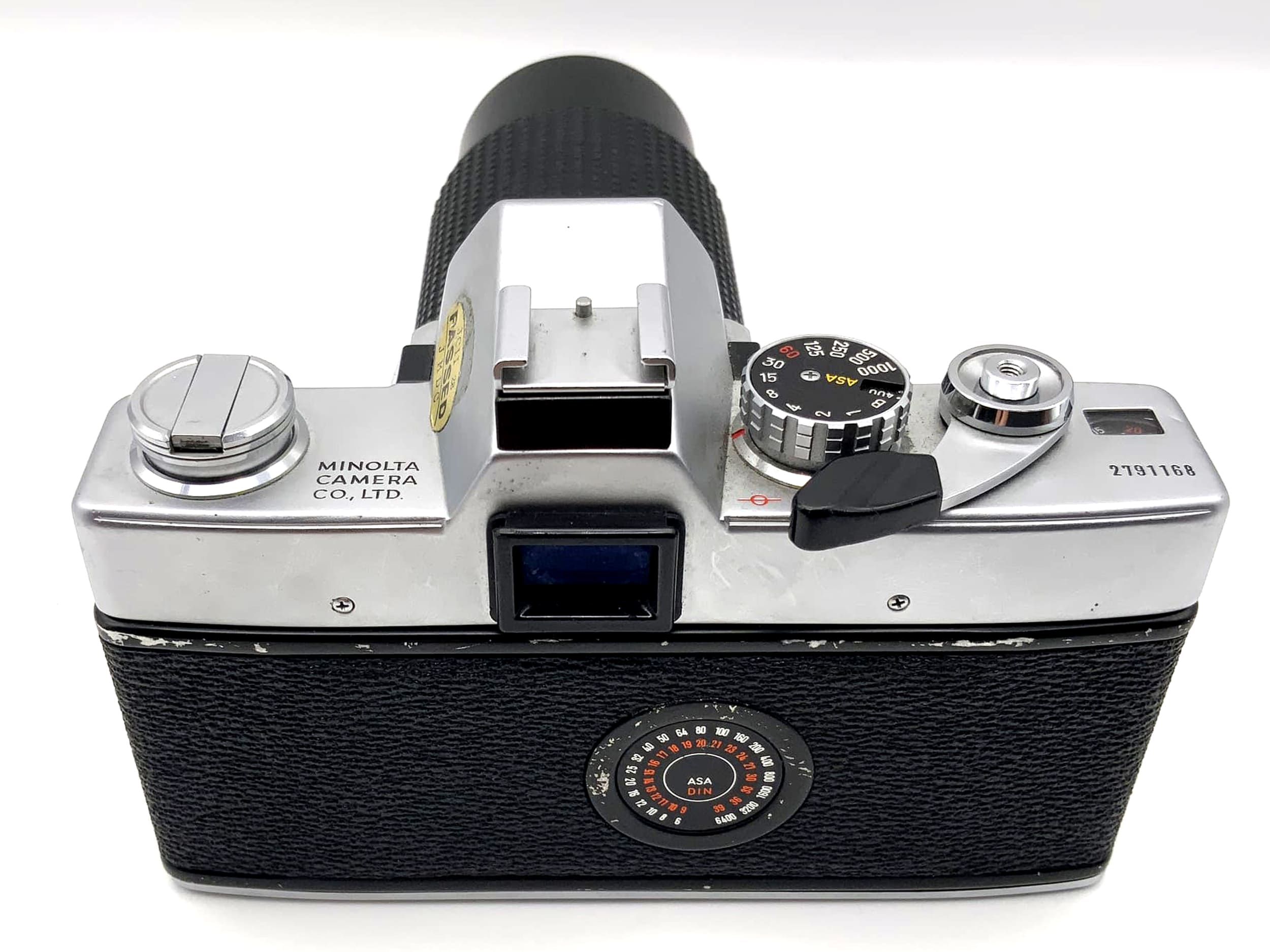 Minolta SRT101 with Tokina RMC 4.5 80-200mm SLR camera, 35mm