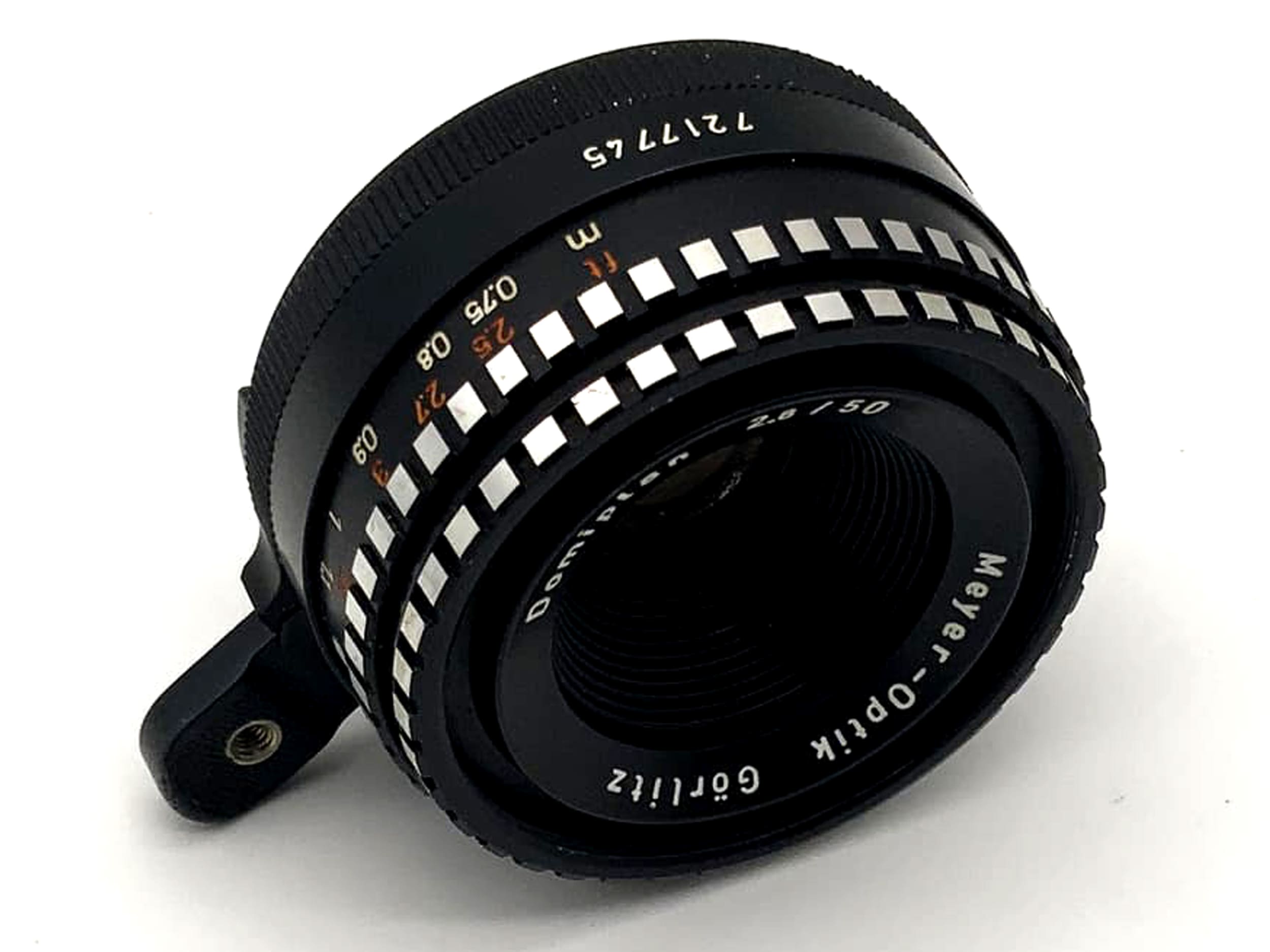 Objectif Meyer Optik Görlitz Domiplan analogique 50mm f/2.8 Exakta Exa Mount Zebra