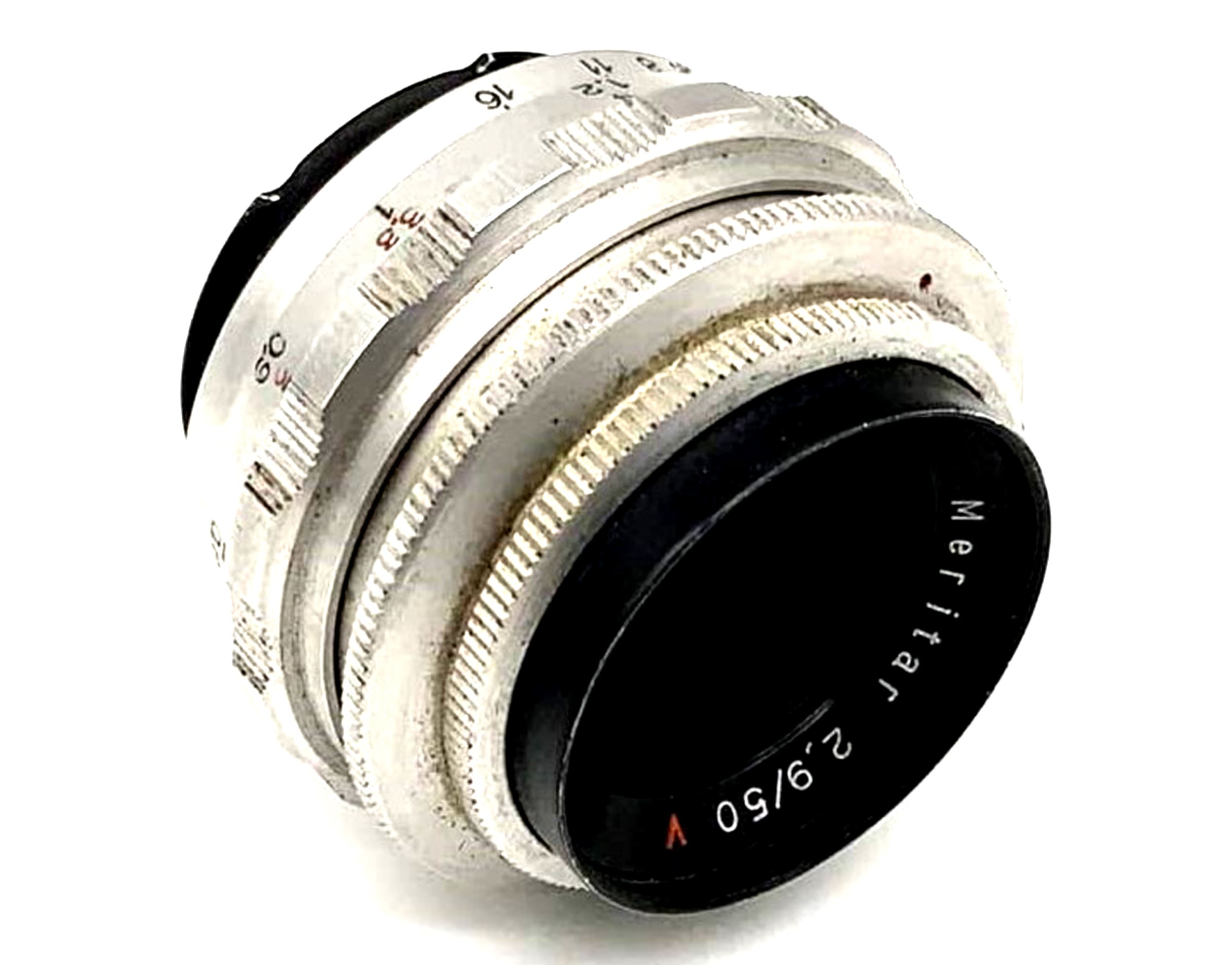 E. Ludwig Meritar f/2.9 50mm Red V Objektiv analog Exa Anschluss