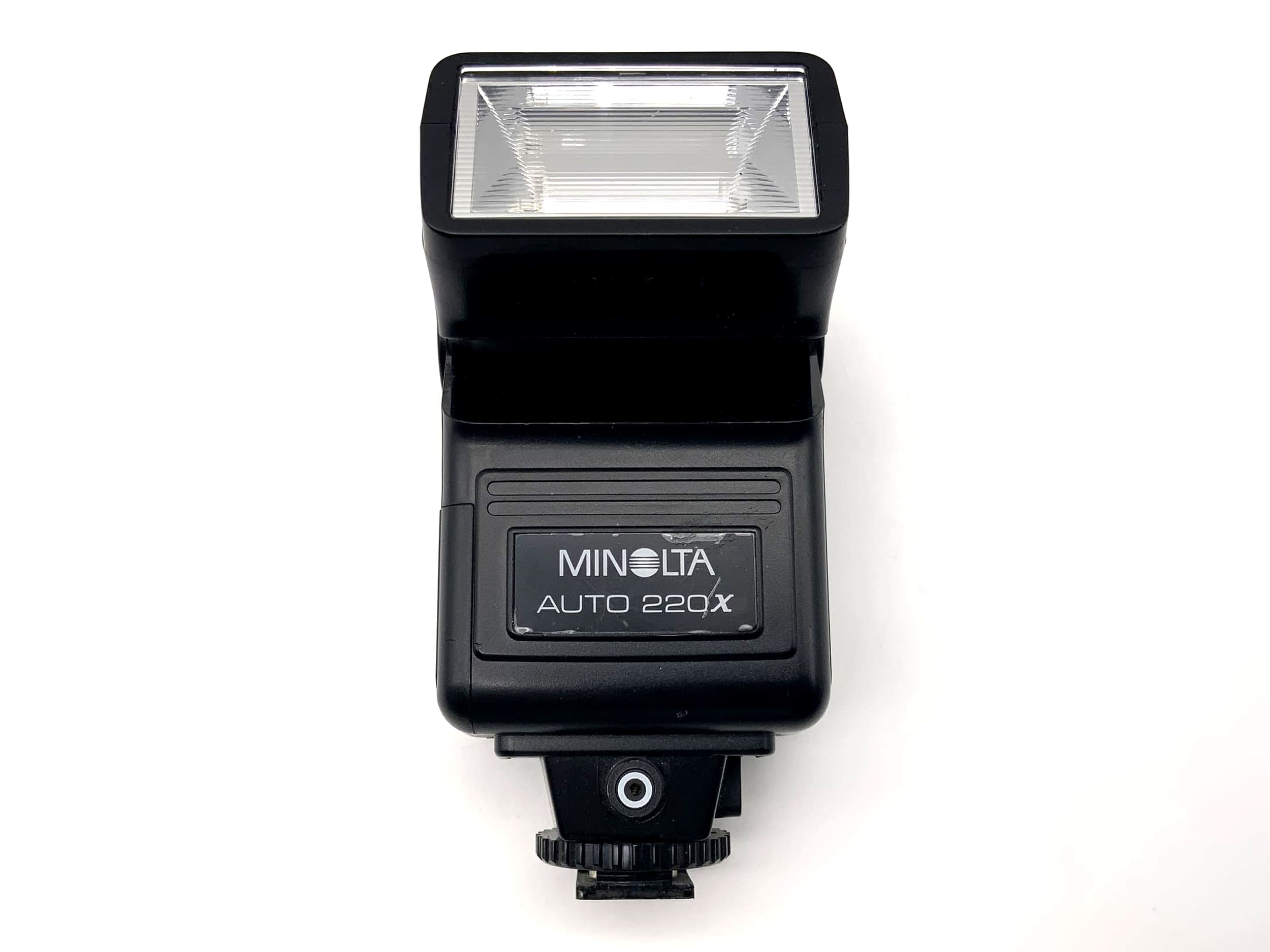 Minolta Auto 220x Kamera Blitz Blitzgerät Aufsteckblitz Flash Licht