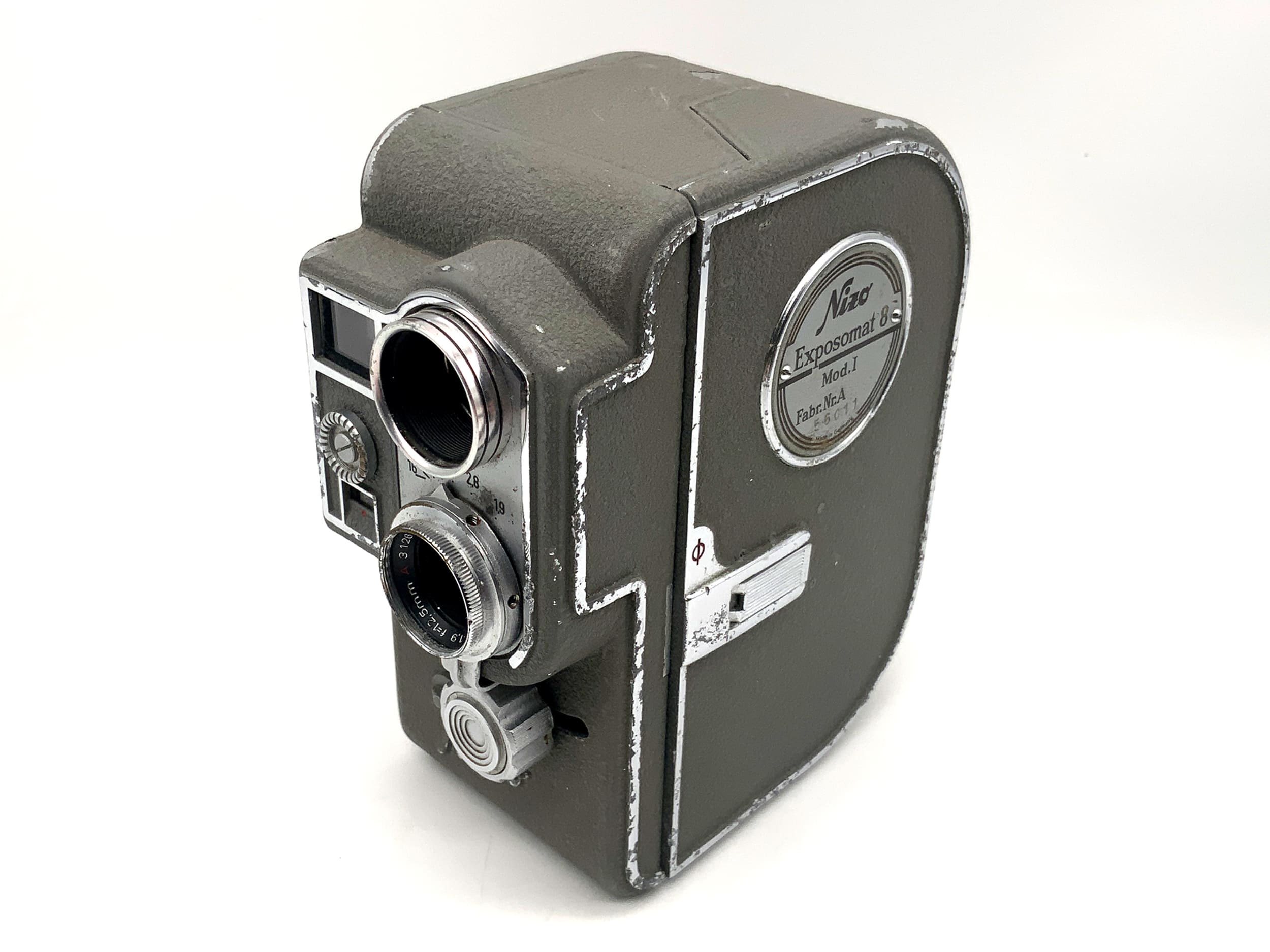 Braun Nizo Exposomat 8 Mod. I Filmkamera mit Ronar 1:1.9 f=12,5mm Doppel 8mm