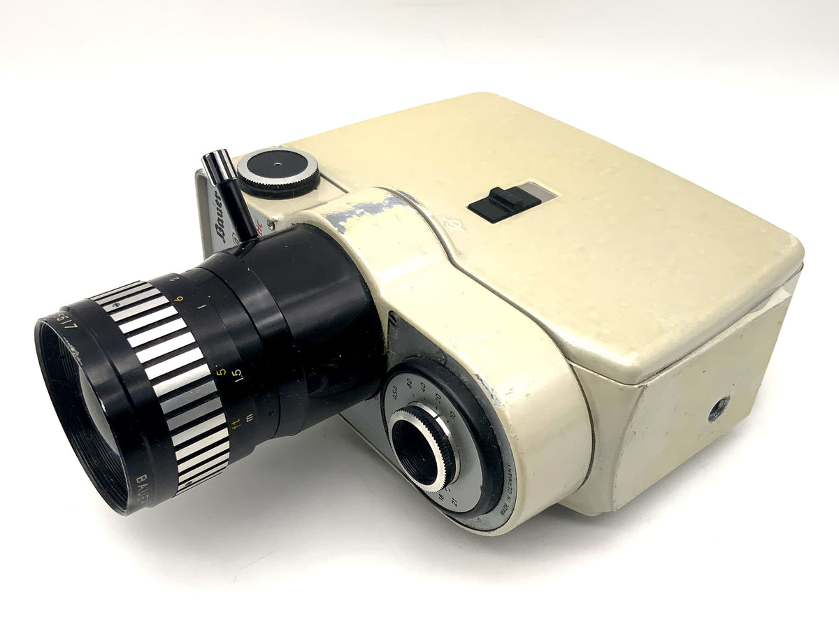 Bauer 88K automatic film camera with Vario 1:1.8/10-30mm lens and grip, double 8mm