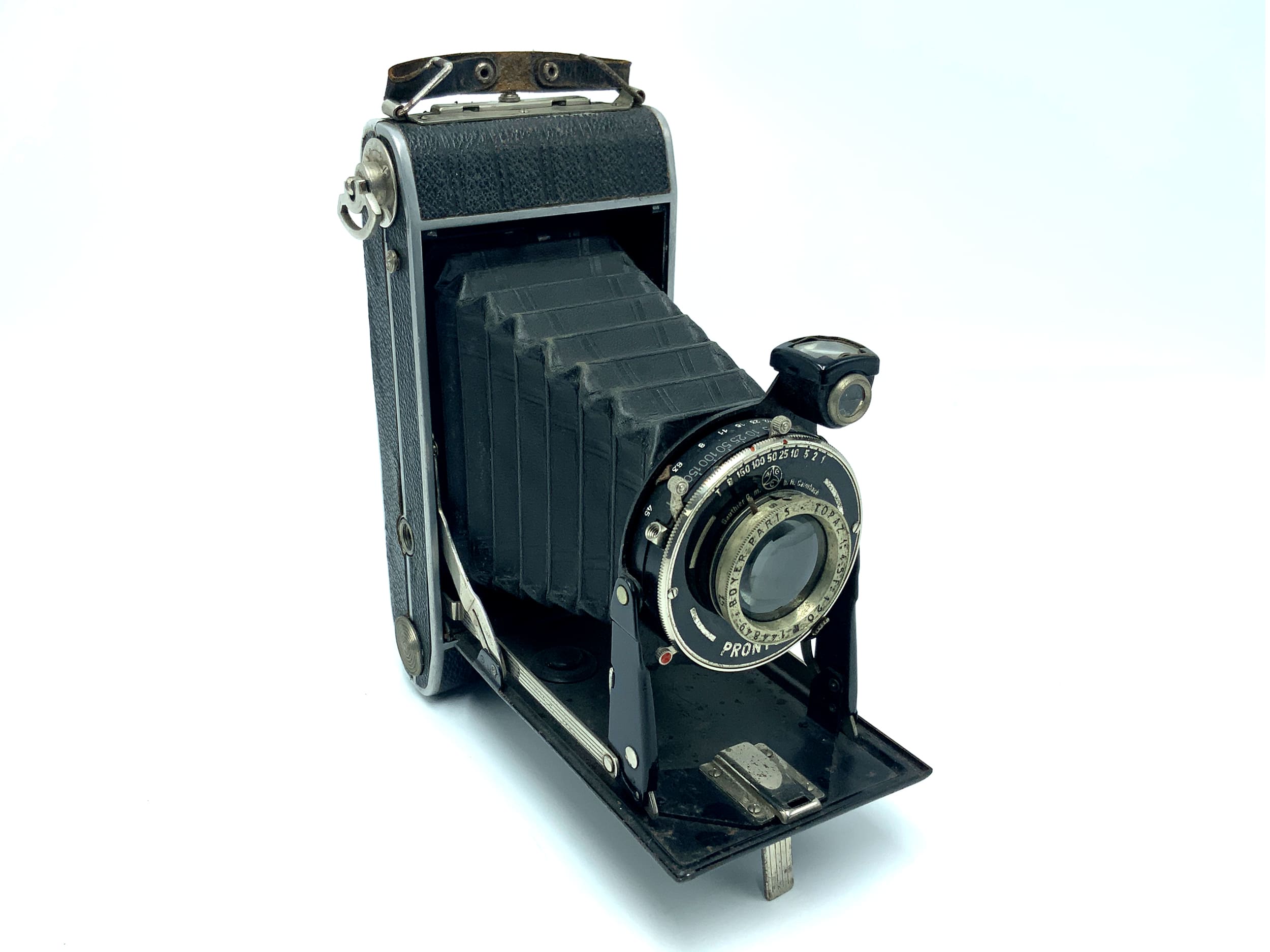 Klappkamera mit Boyer Paris Topaz 120mm 1:4.5 Analogkamera