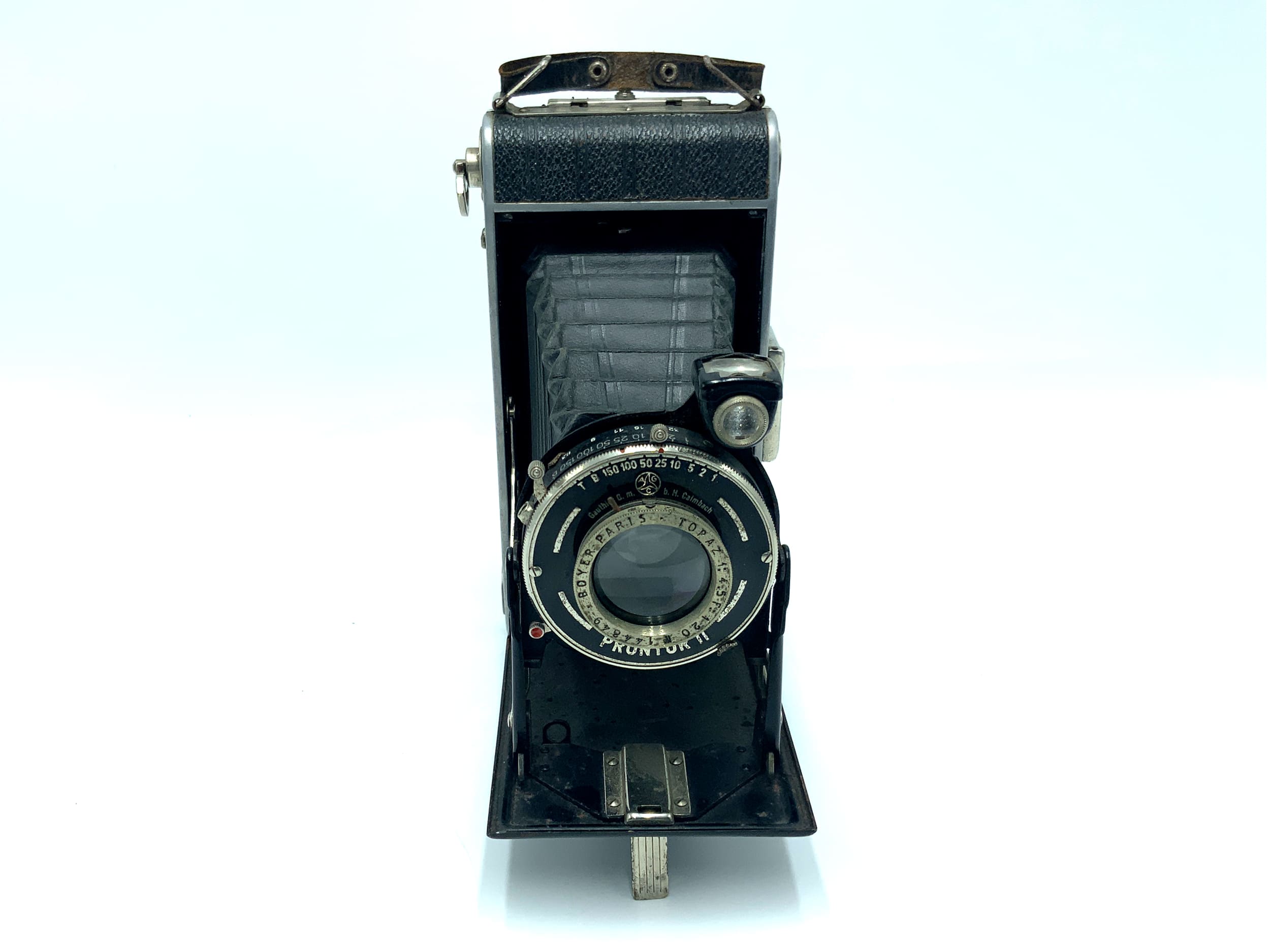 Klappkamera mit Boyer Paris Topaz 120mm 1:4.5 Analogkamera