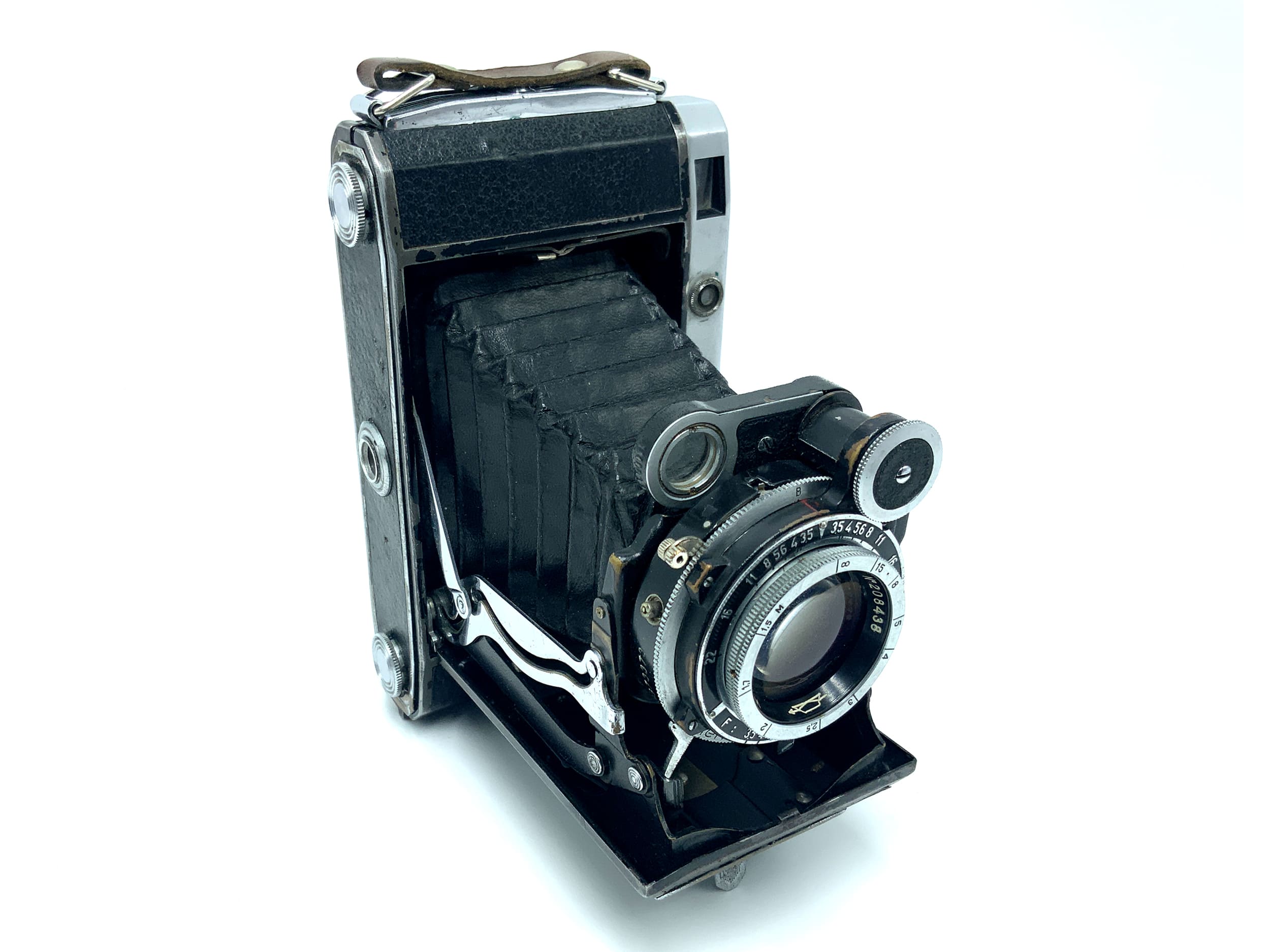 KMZ Moskva 5 Klappkamera mit N-24 10,5cm 1:3.5 Moskau 5 Analogkamera