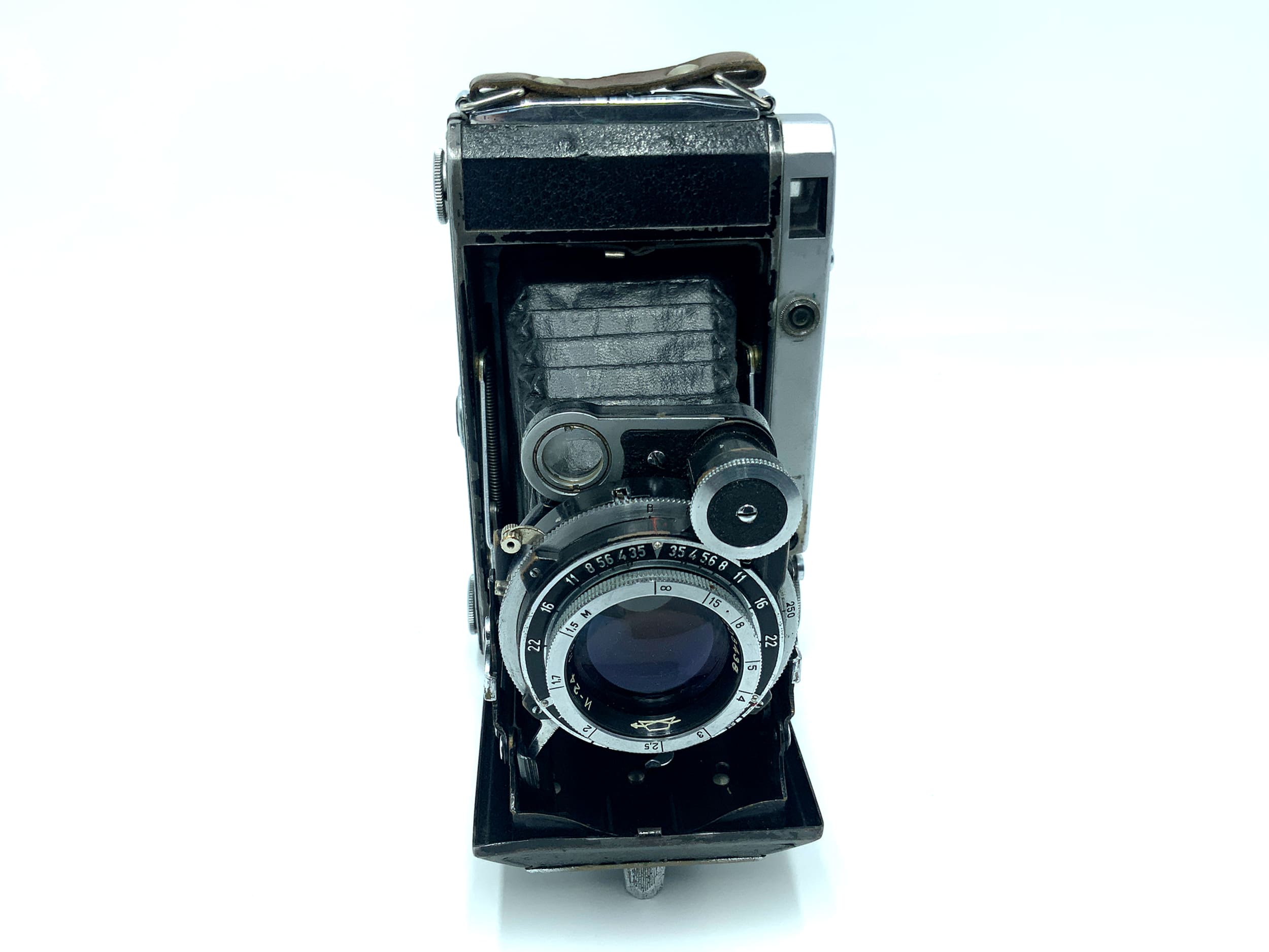 KMZ Moskva 5 Klappkamera mit N-24 10,5cm 1:3.5 Moskau 5 Analogkamera