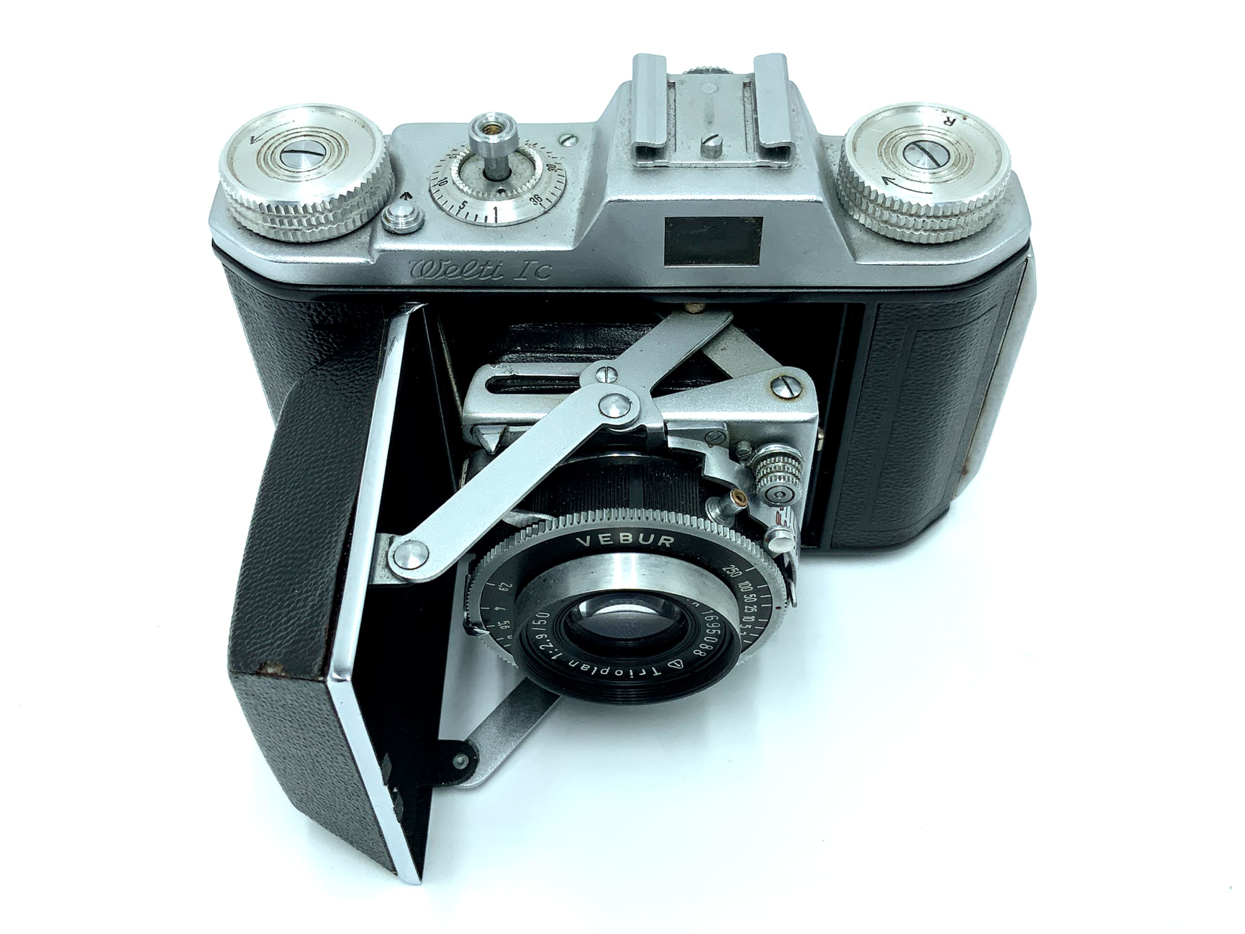 Welta Welti Ic Klappkamera mit Meyer-Optik Trioplan 50mm 1:2.9 red V