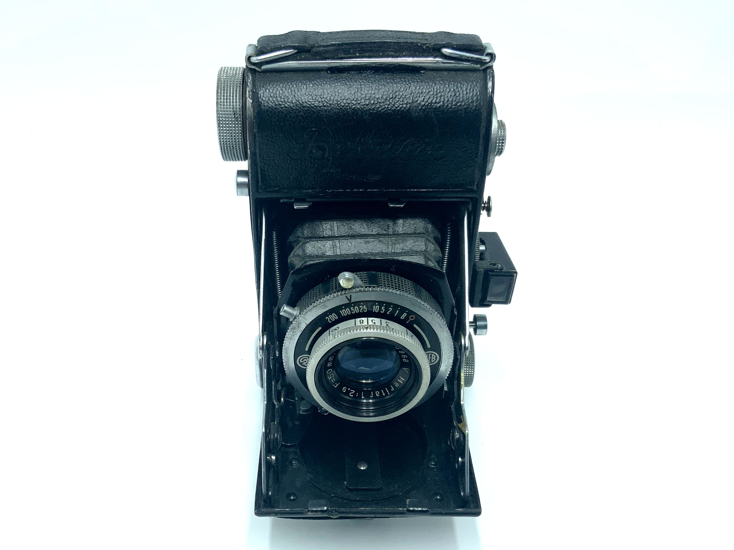 Balda Beltica Klappkamera mit E.Ludwig Meritar red V 50mm 1:2.9 Analogkamera