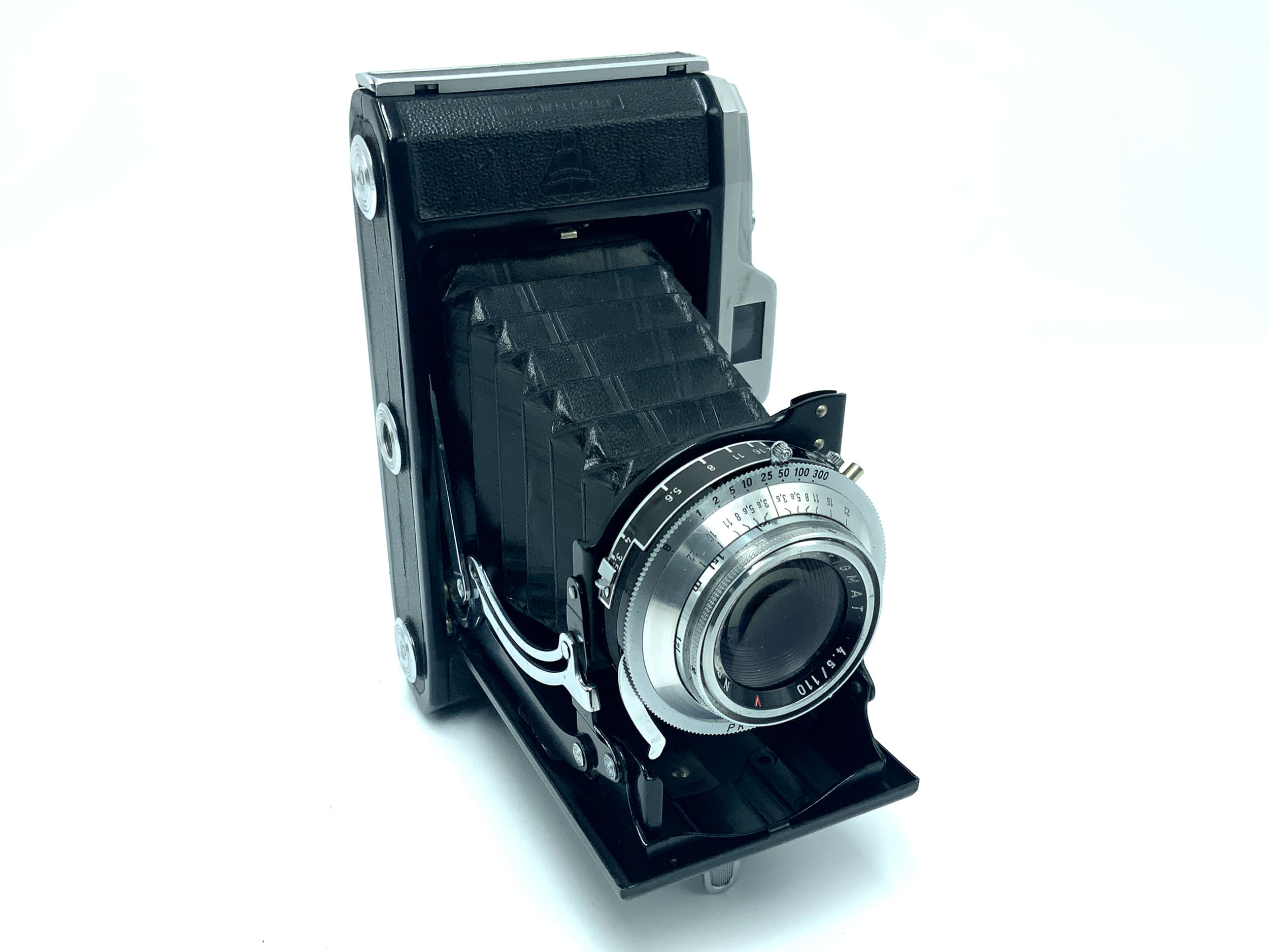 Pentacon Ercona II Klappkamera mit Novar Anastigmat 1:4,5 110mm red V