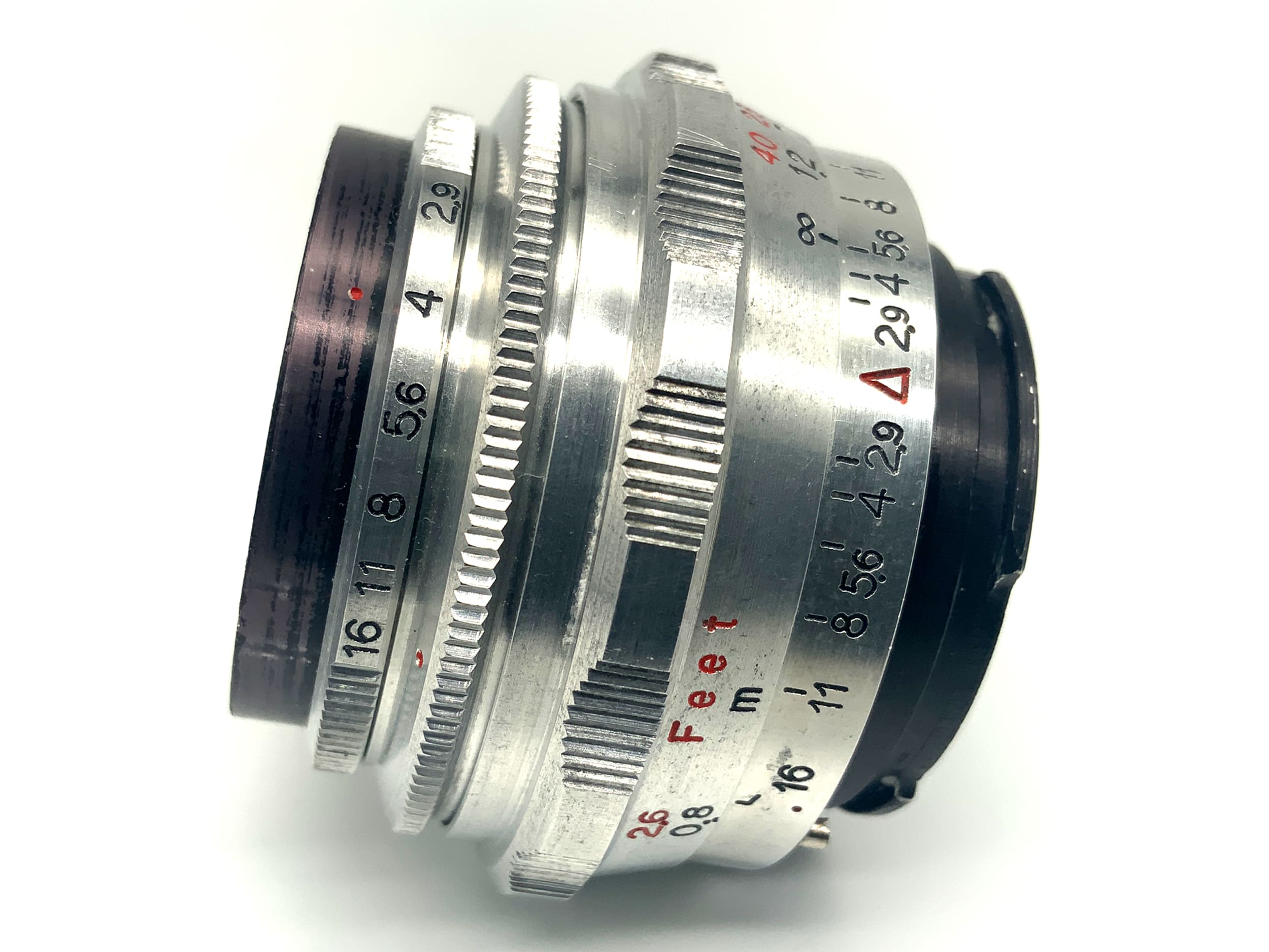 E. Ludwig Meritar red V 50mm 1:2.9 Objektiv Festbrennweite (EXA)
